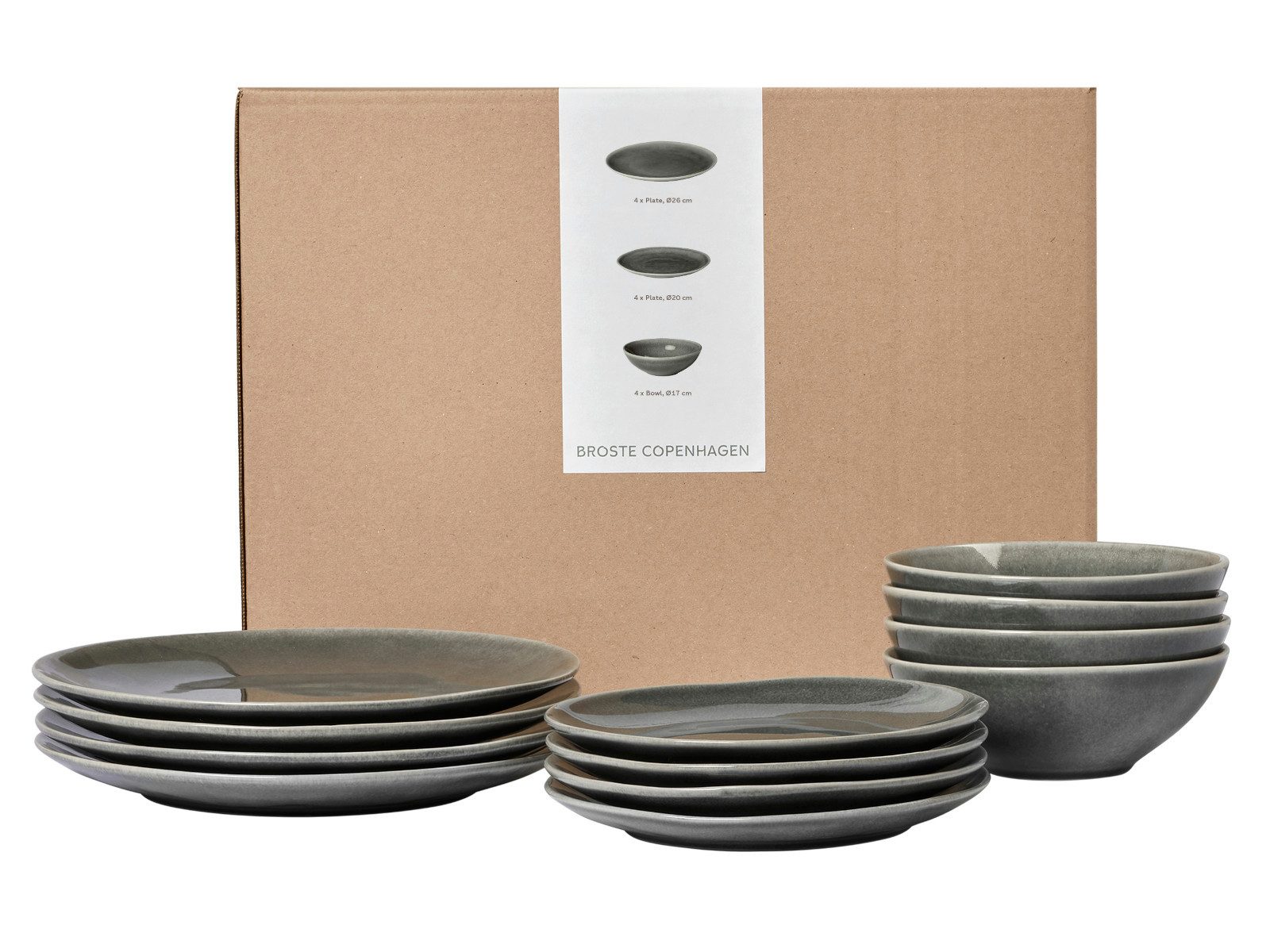 Broste Copenhagen Geschirr-Set NORDIC RAIN Geschirrset