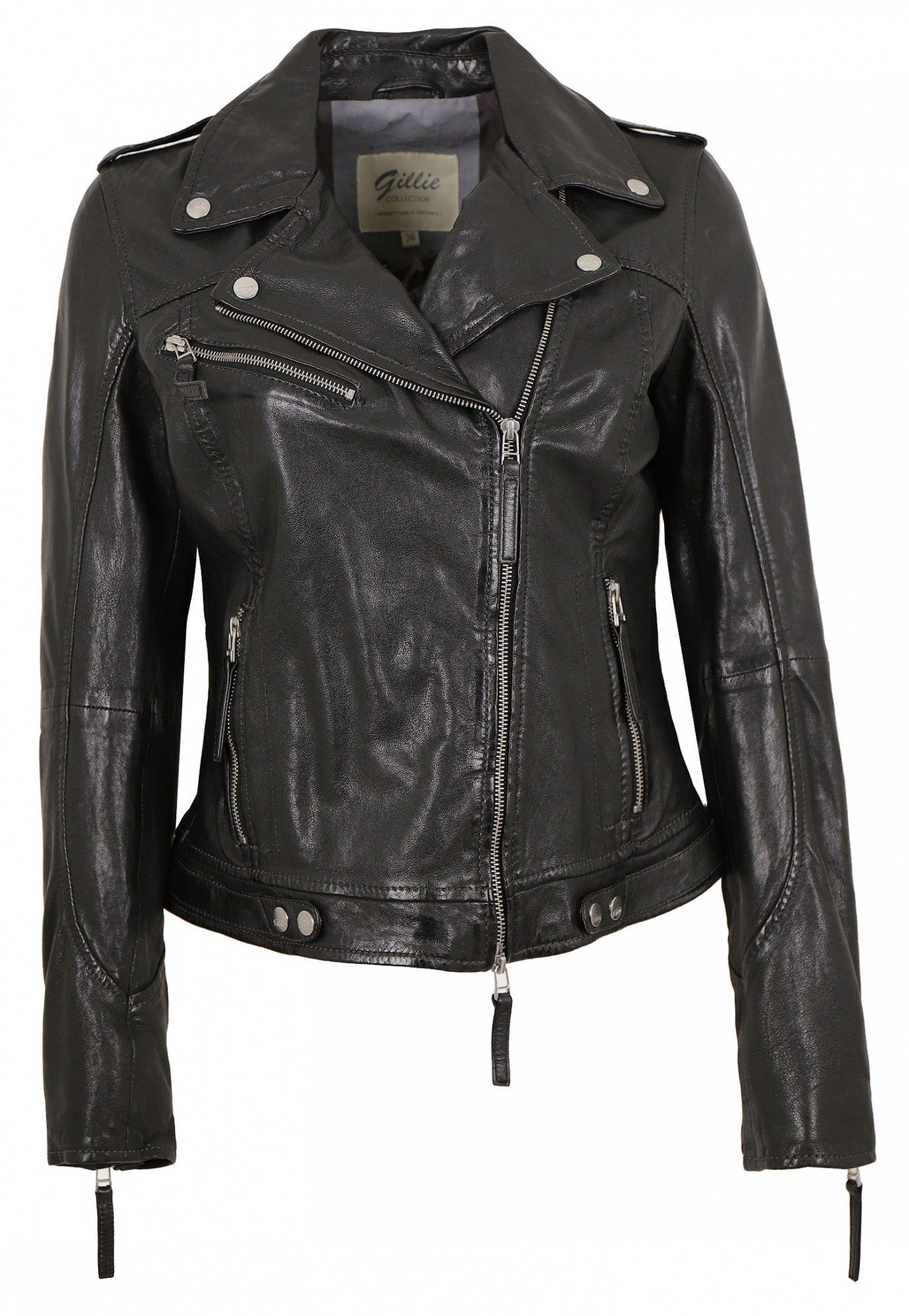 Lederjacken24 Lederjacke Damen Lederjacke Lammnappa Bikerjacke