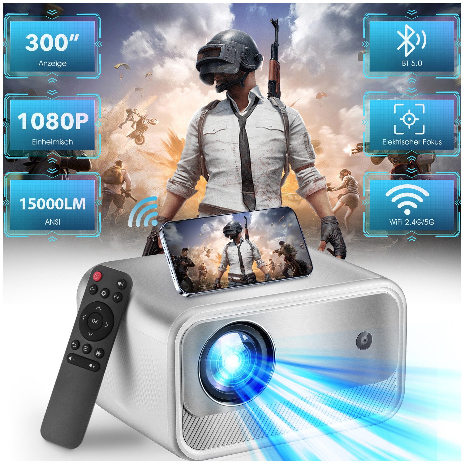 LOVONLIVE Full HD Native 1080P Beamer