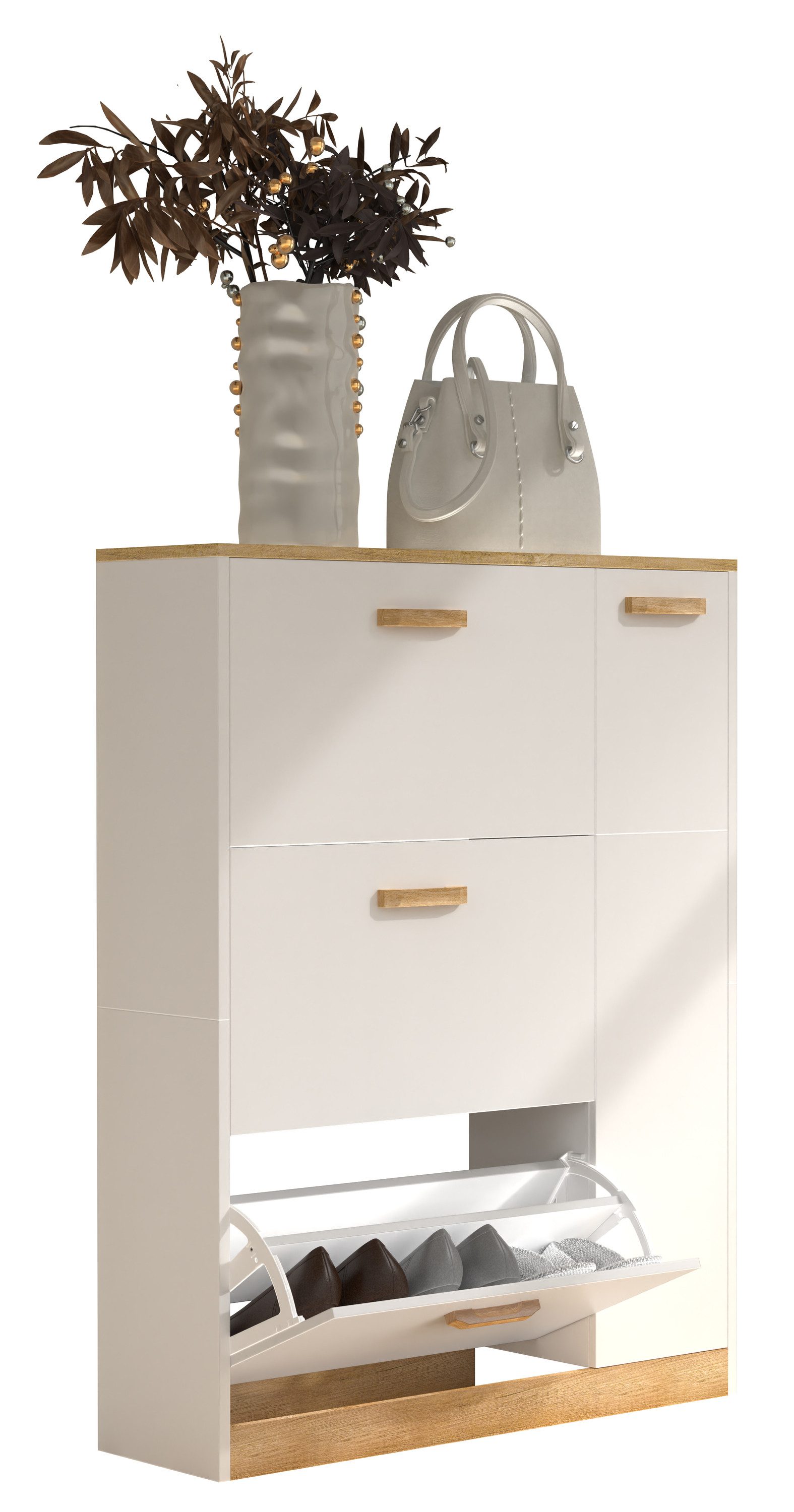 VCM Schuhschrank Holz Schuhregal Schuhschrank Schuhkipper