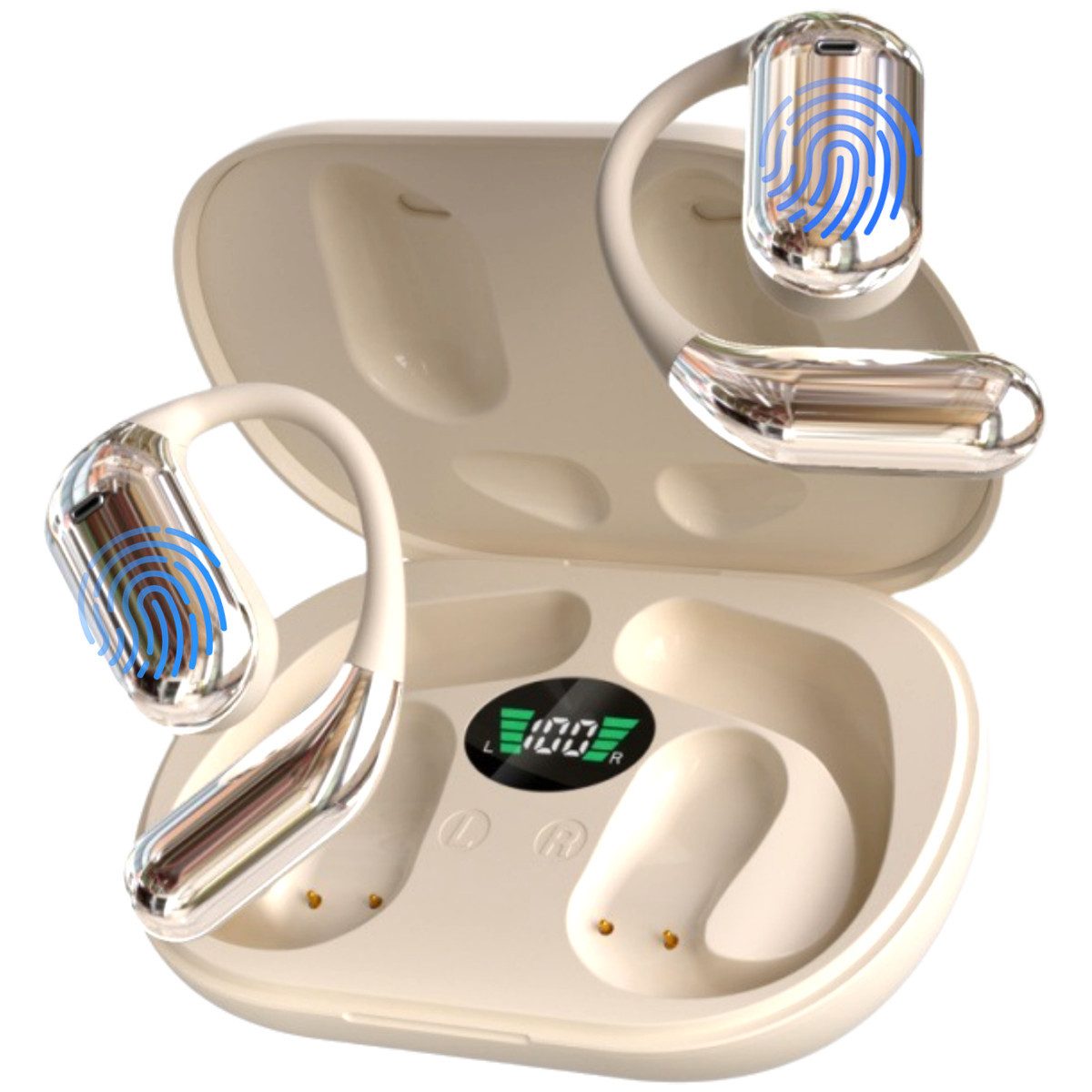ibettertec Bluetooth Kopfhörer, Open Ear Kopfhörer,