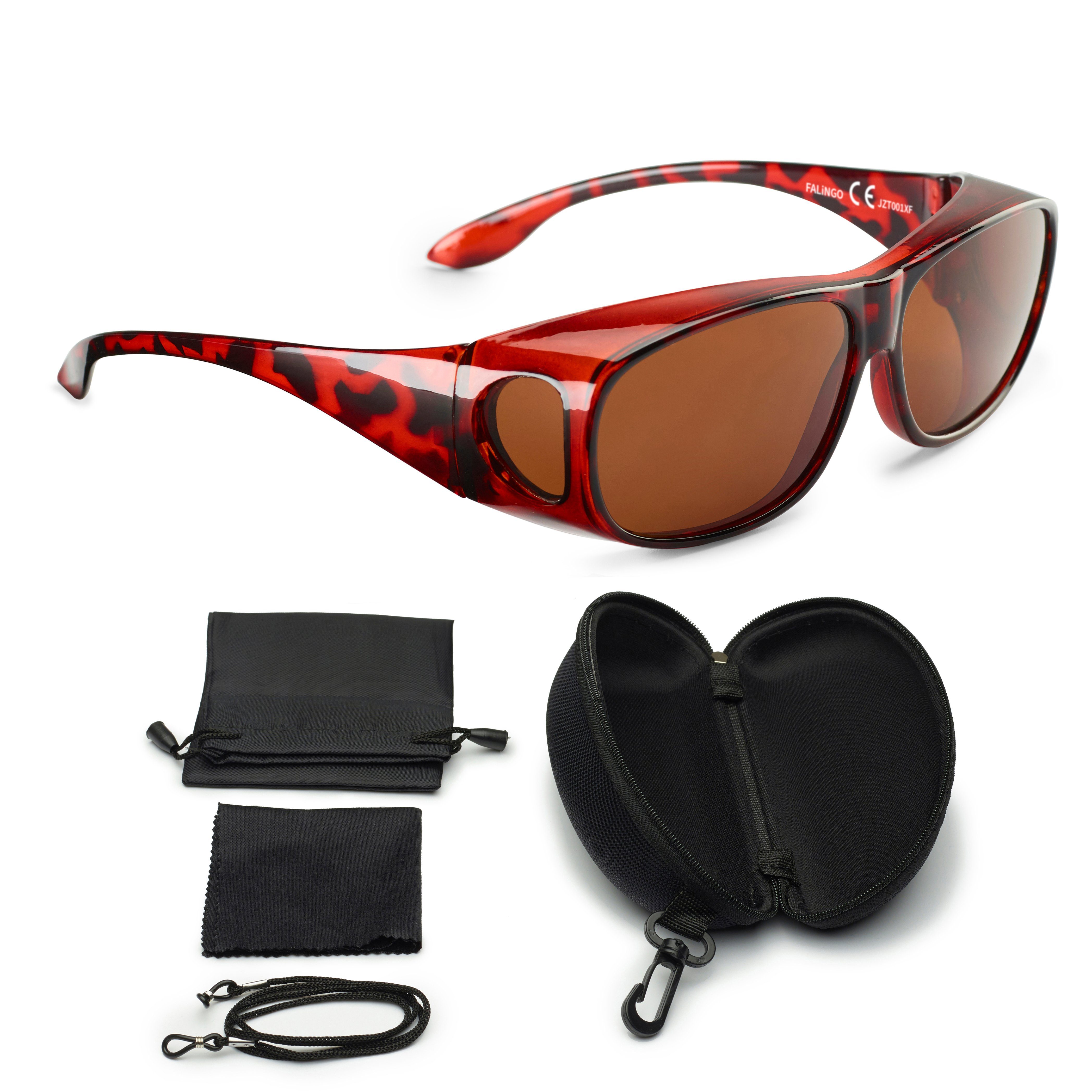 FALINGO Sonnenbrille Überzieh Sonnenbrille Überziehbrille CLASSIC