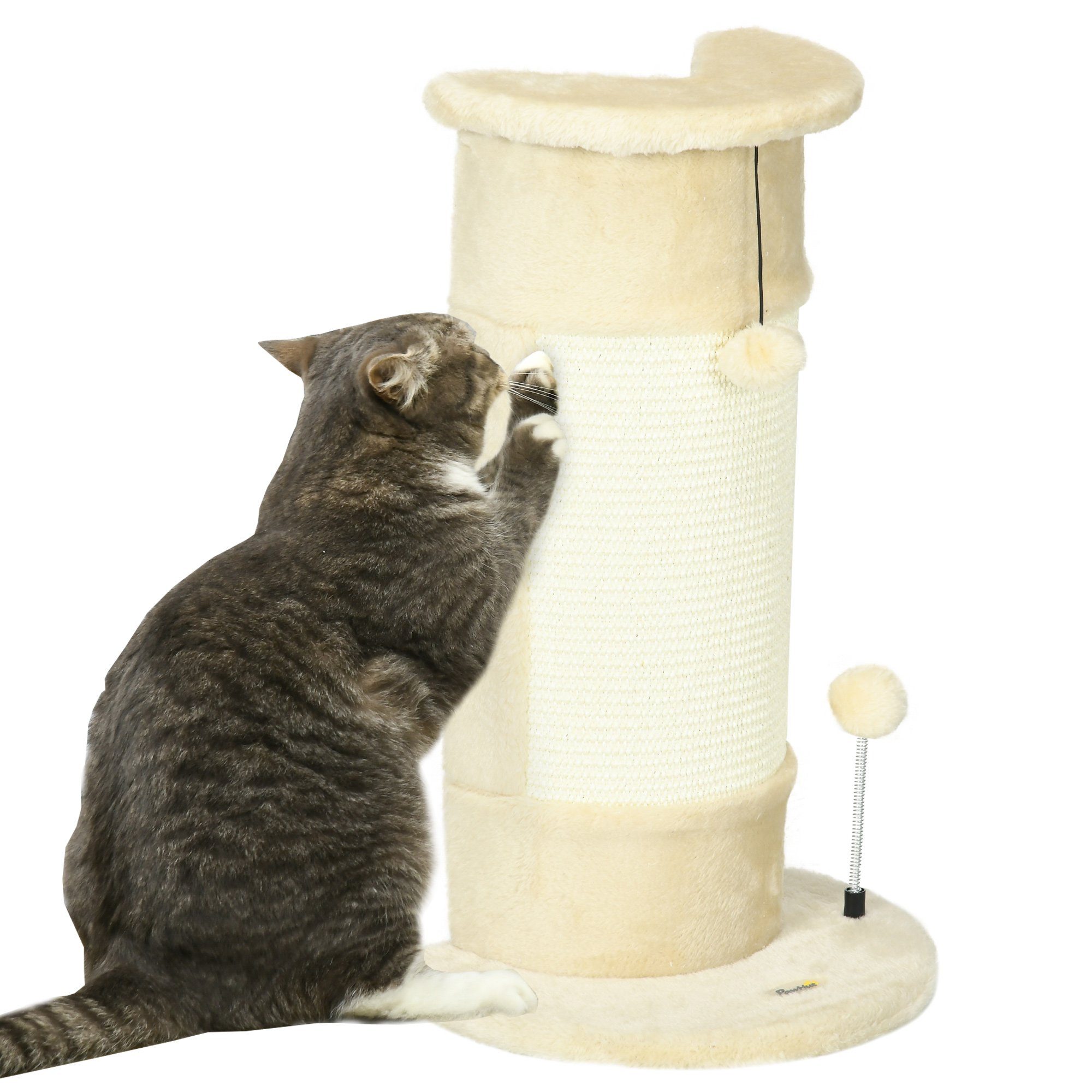 PawHut Kratzbaum kleiner Katzenkratzbaum mit Kratzball,