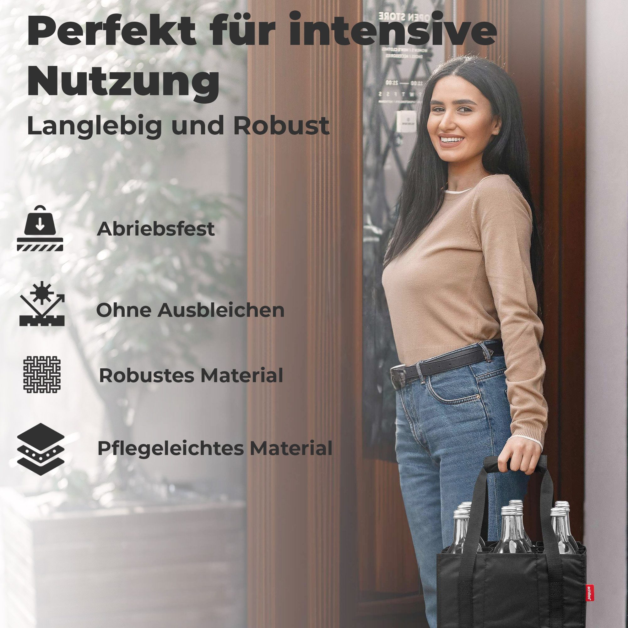 achilles Flaschenkorb 9er Bottle-Bag, Flaschentasche für