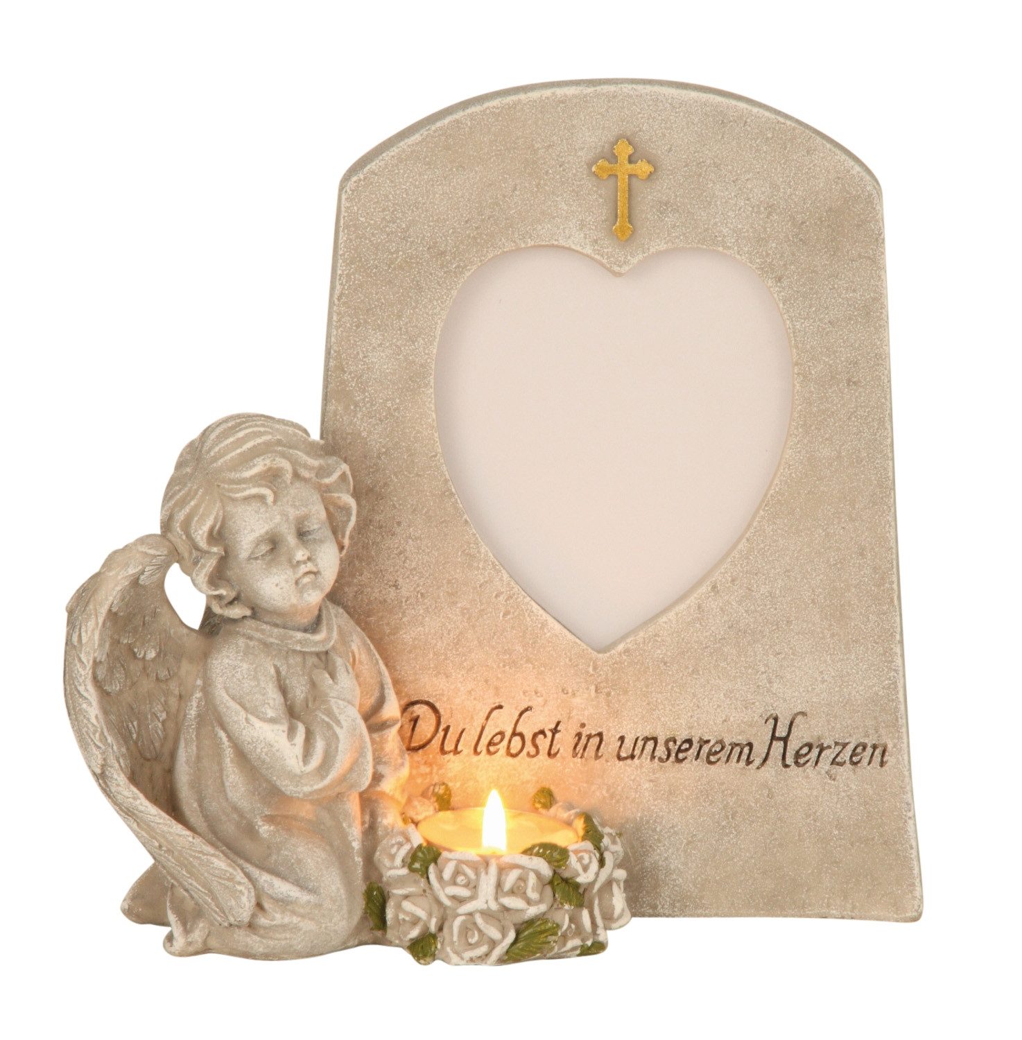 MF Gartenfigur Grabengel mit Foto und