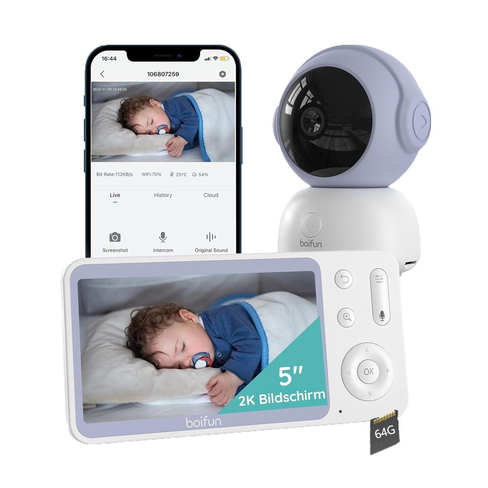 Boifun Babyphone 5' Babyphone mit Kamera