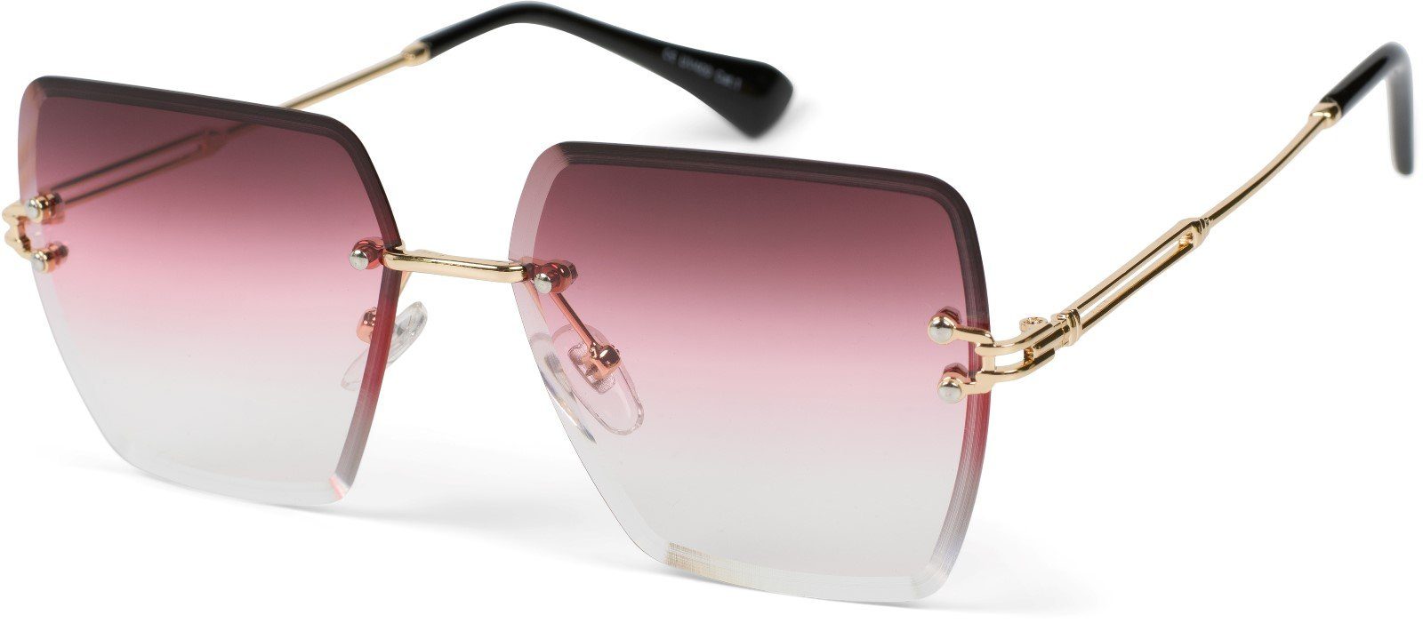 styleBREAKER Sonnenbrille Rahmenlose Rechteckige Sonnenbrille mit