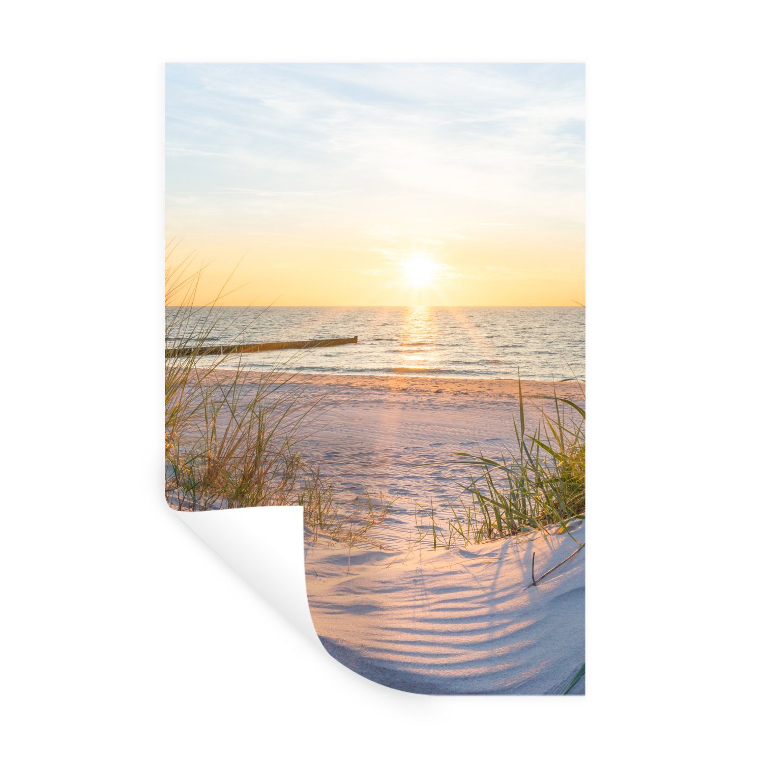 MuchoWow Wandsticker Strand - Sonne -