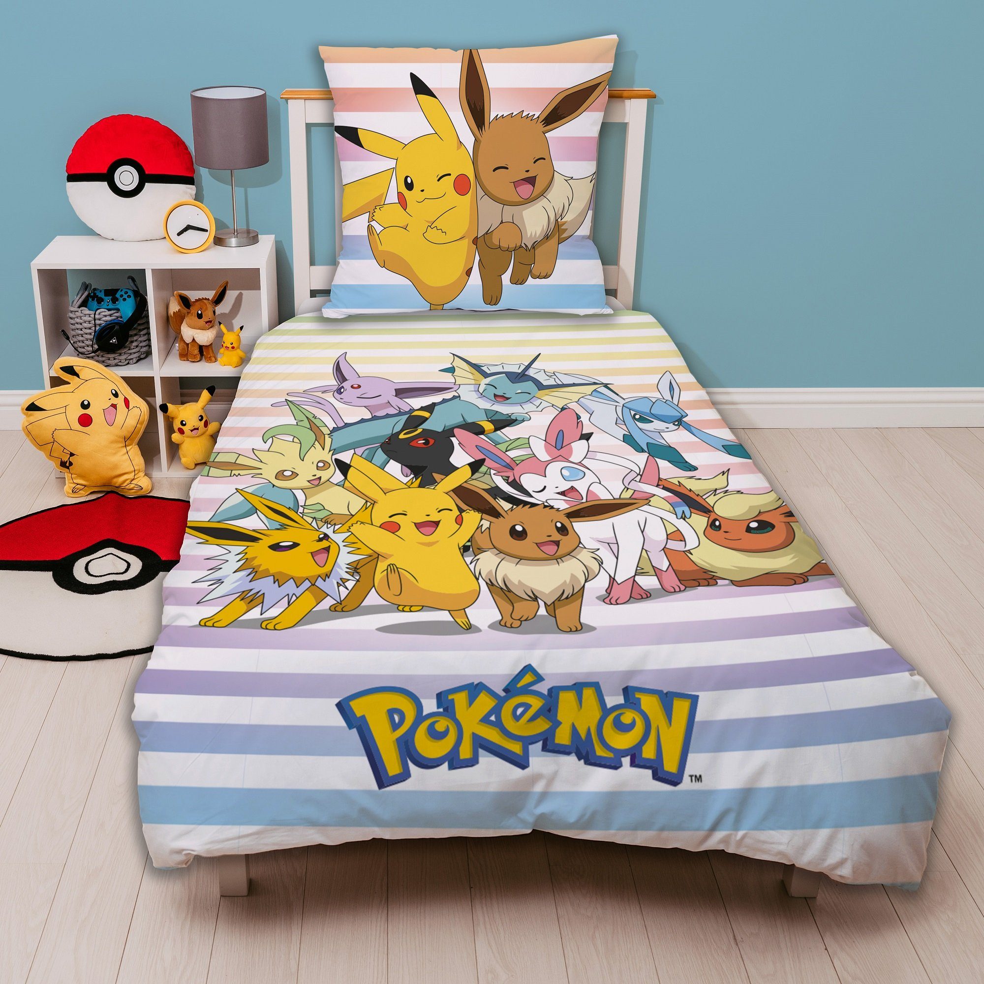 Familando Kinderbettwäsche Pokemon 'Group' 135x200 +