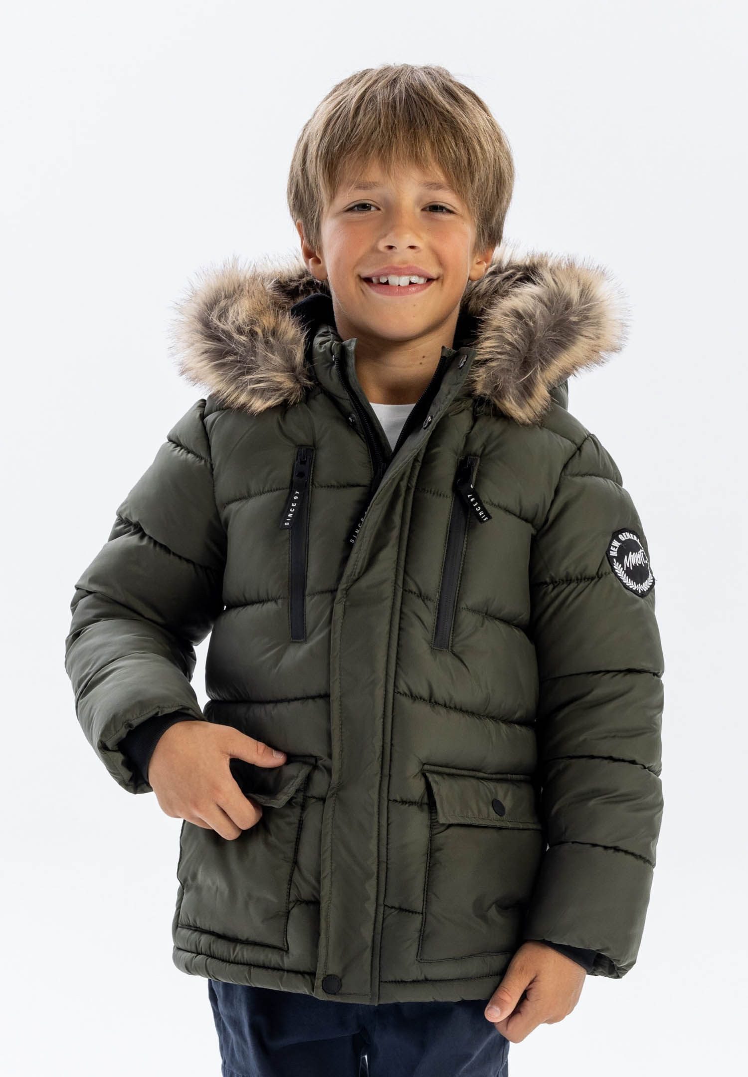 MINOTI Winterjacke Winterjacke mit Fleece-Futter und
