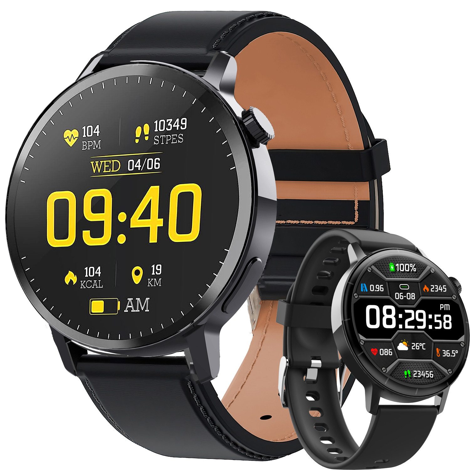 ibettertec Smartwatch Damen Smartwatch,Smartwatch Damen Herren