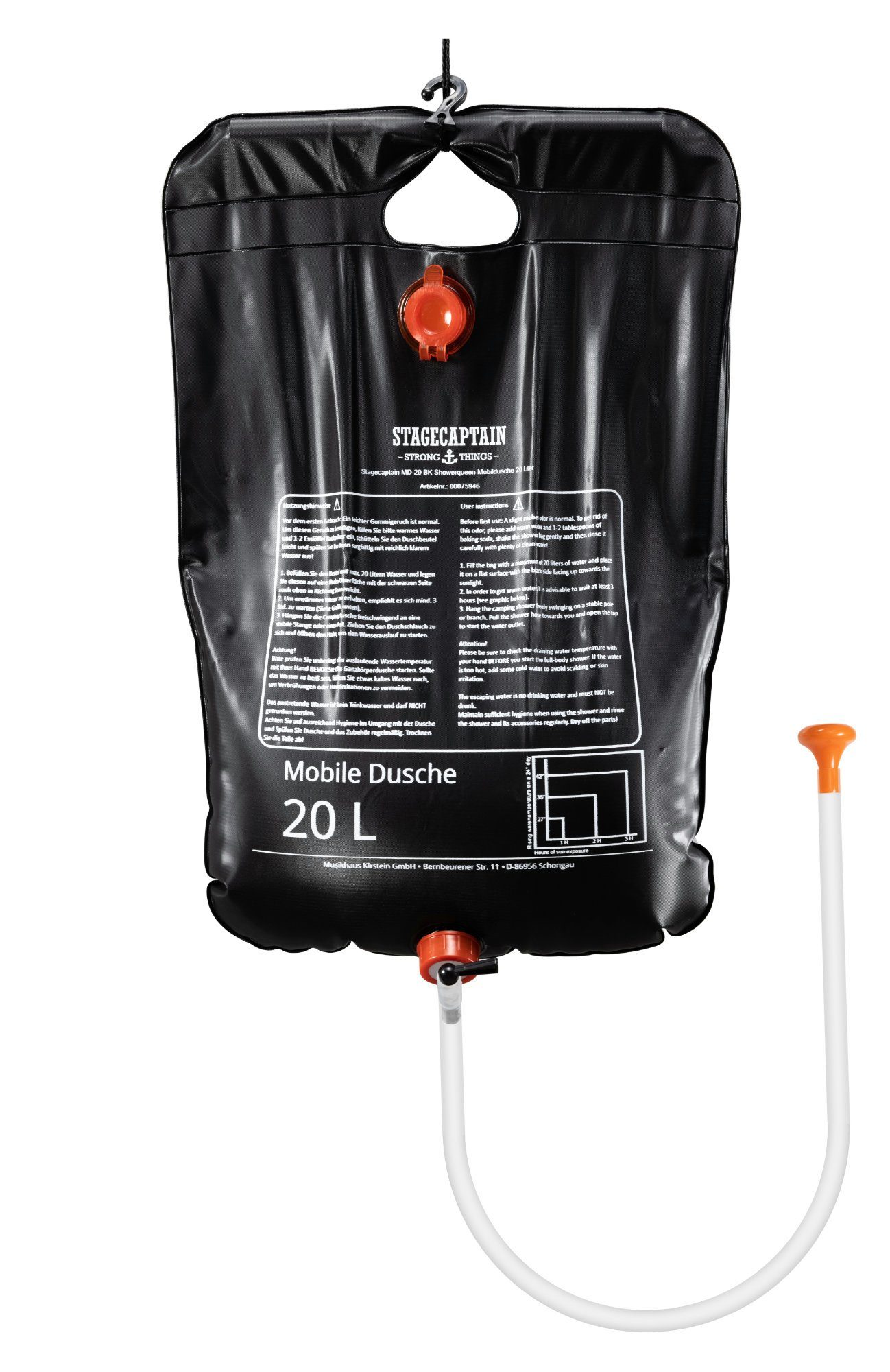 Stagecaptain Solardusche MD-20 BL Mobildusche mit