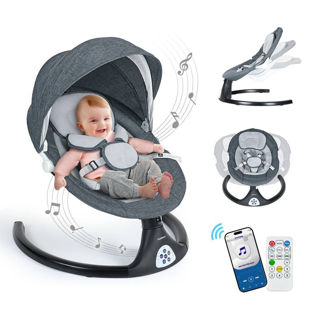 Insma Babyschaukel 5 Gang Elektrische bluetooth-Babywippe,