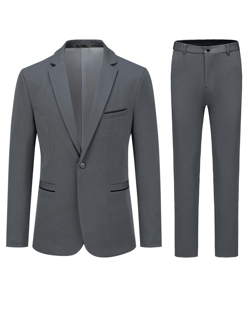 Allthemen Anzug (2 tlg) Herrenanzug Slim