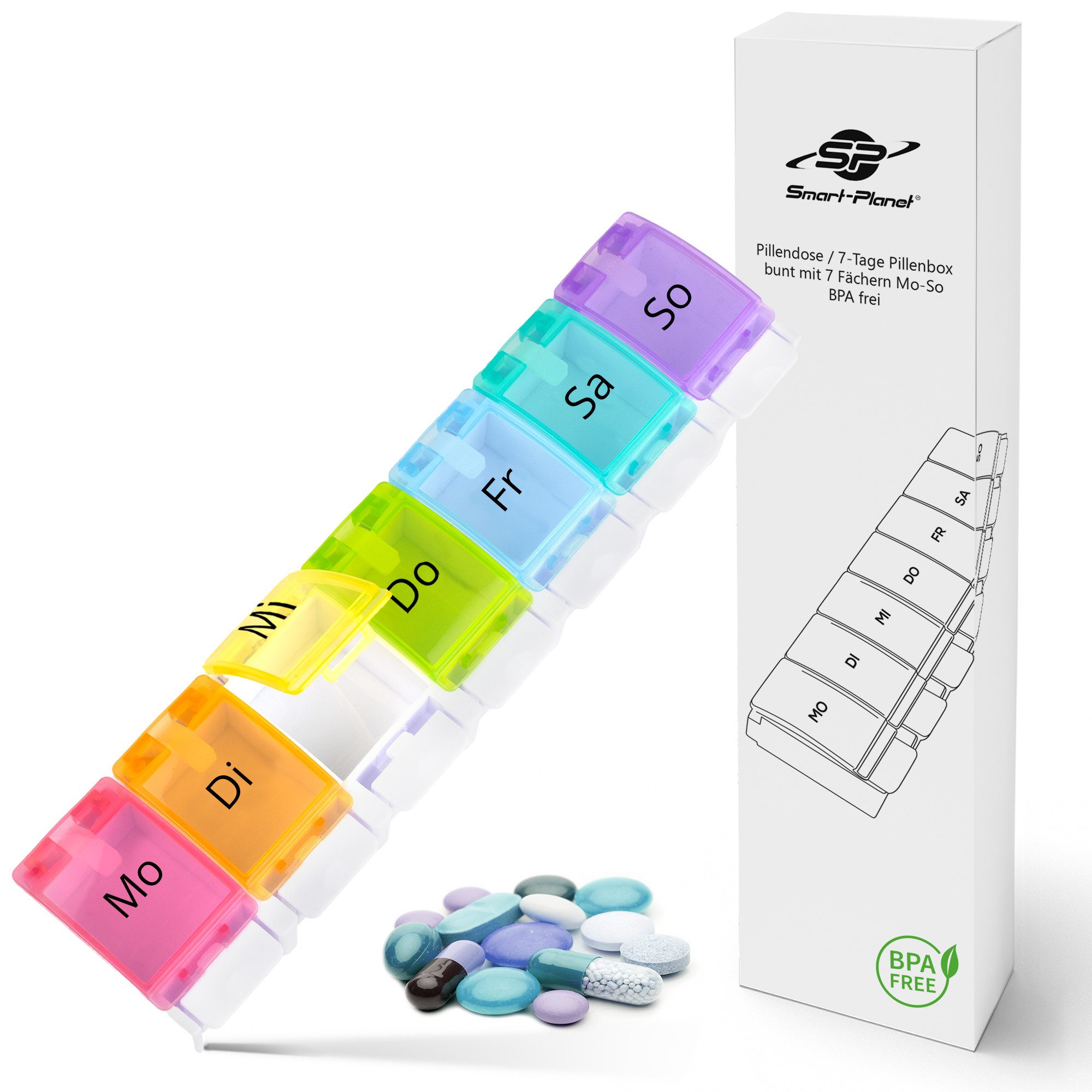 Smart-Planet Pillendose Pillendose 7 Tage Tablettenbox