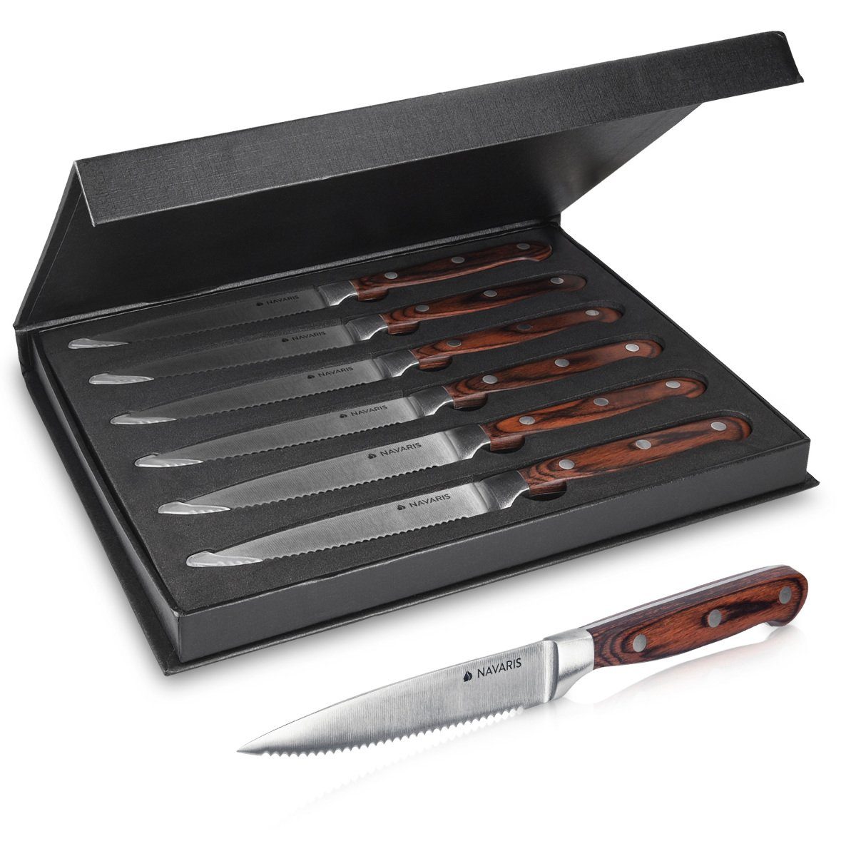 Navaris Messer-Set Messer Set 6-teilig mit