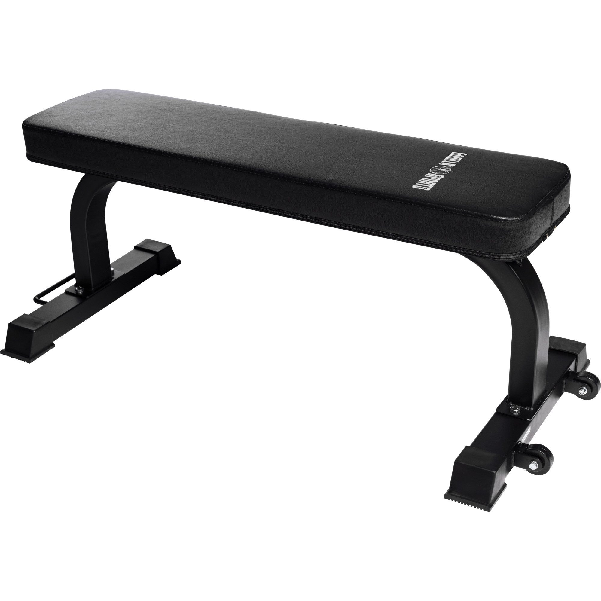 GORILLA SPORTS Hantelbank Flachbank, 2 Rollen