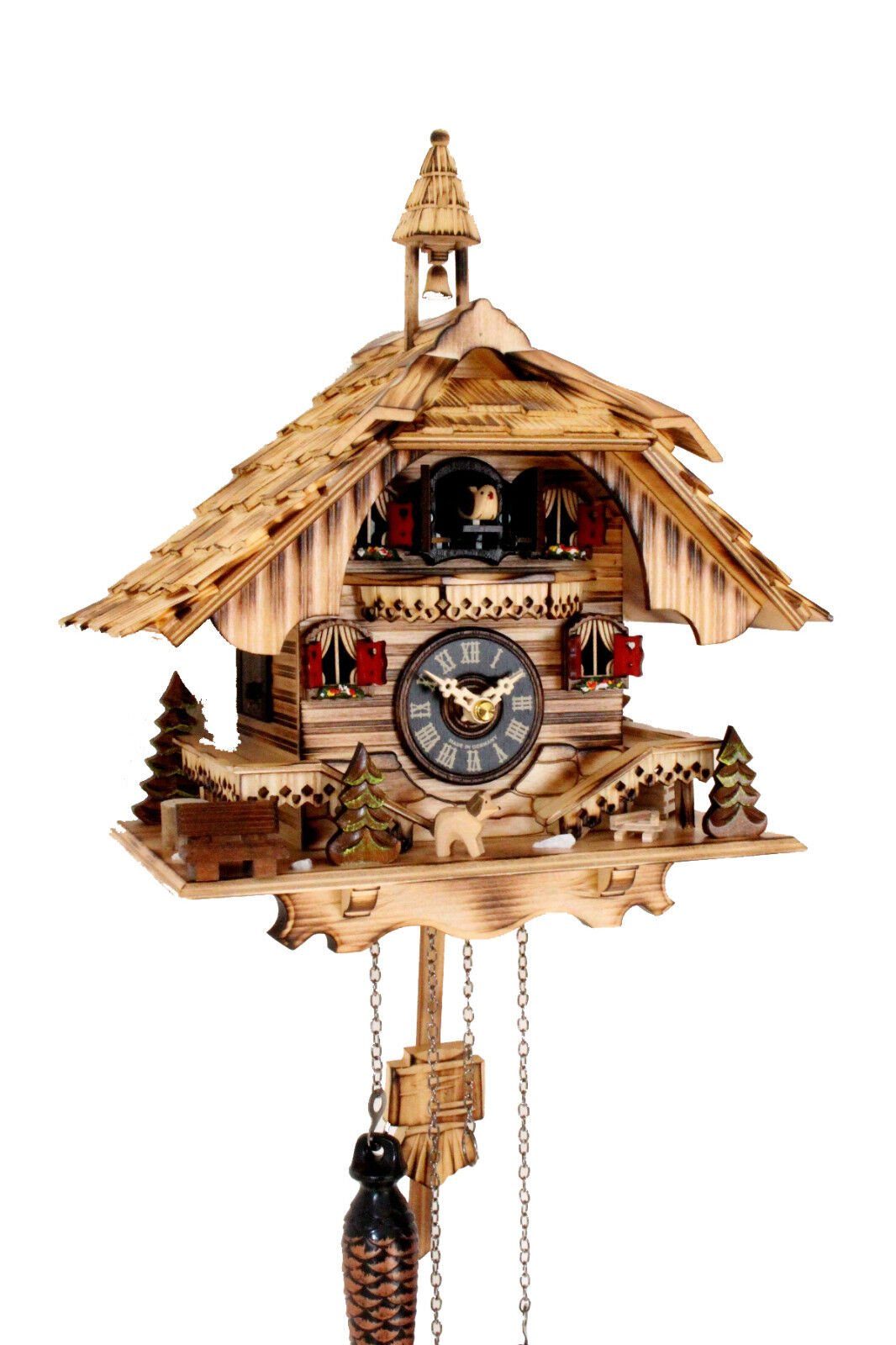 Clockvilla Hettich-Uhren Wanduhr Schwarzwälder Kuckucksuhr mit