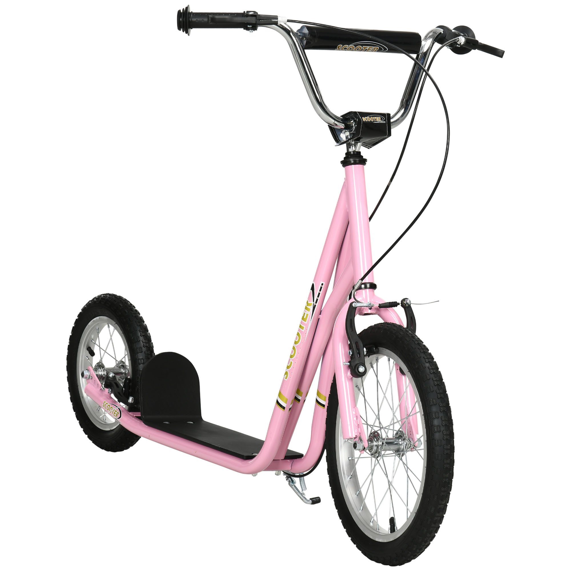 HOMCOM Scooter Kinderroller mit Bremsen Tretroller
