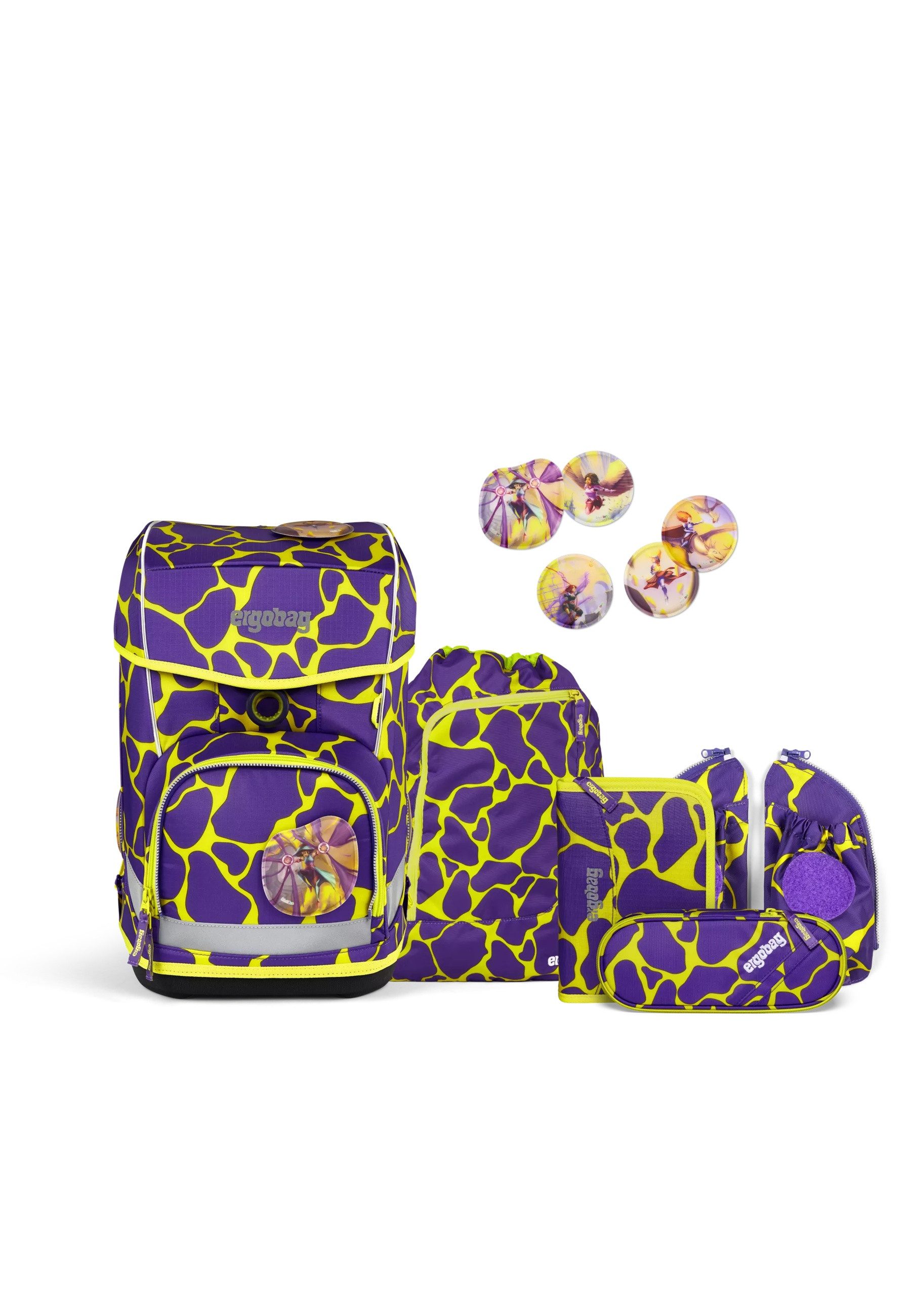 ergobag Schulranzen cubo light Set (6-tlg.,
