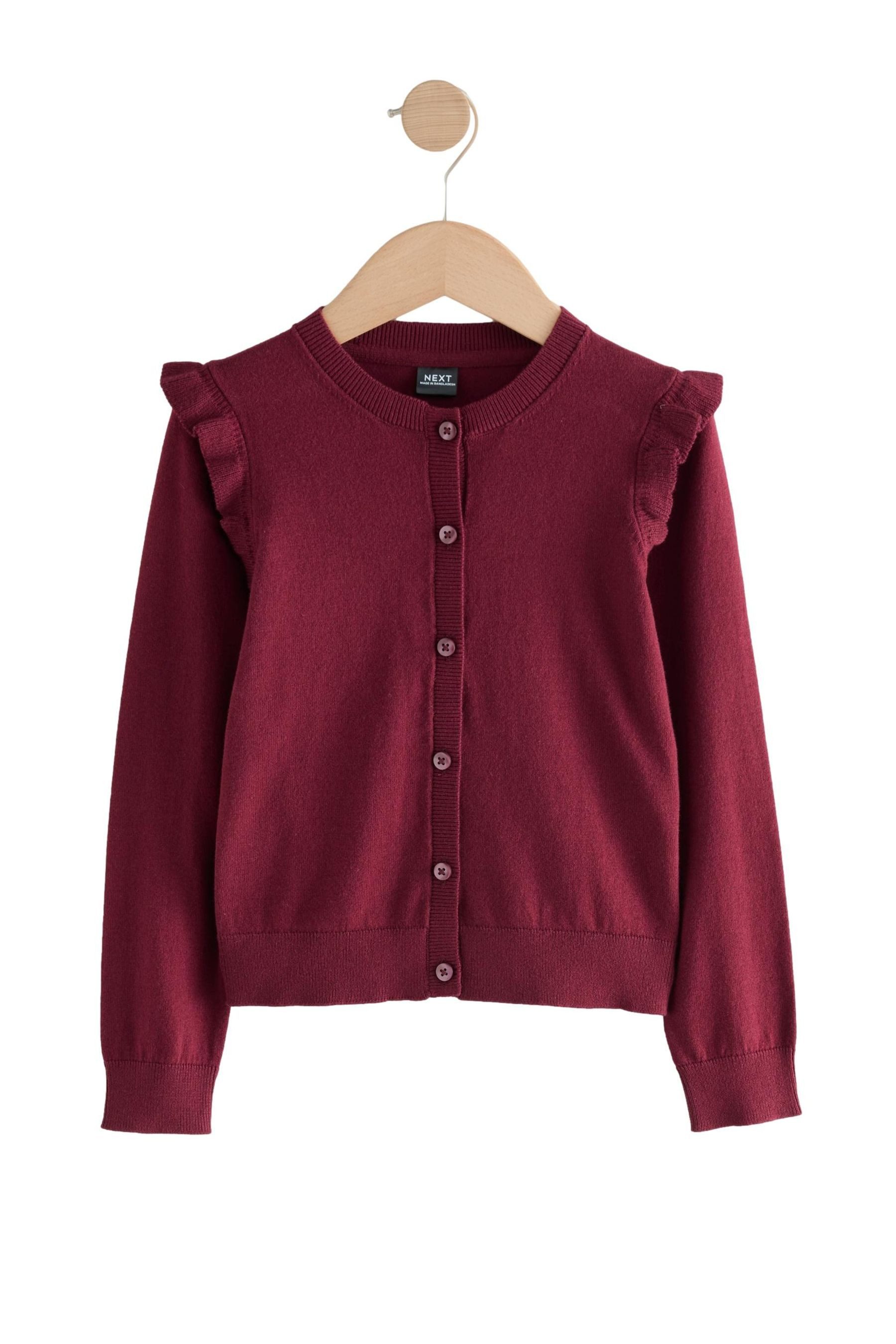 Next Strickjacke Schul-Strickjacke mit gerüschten Schultern