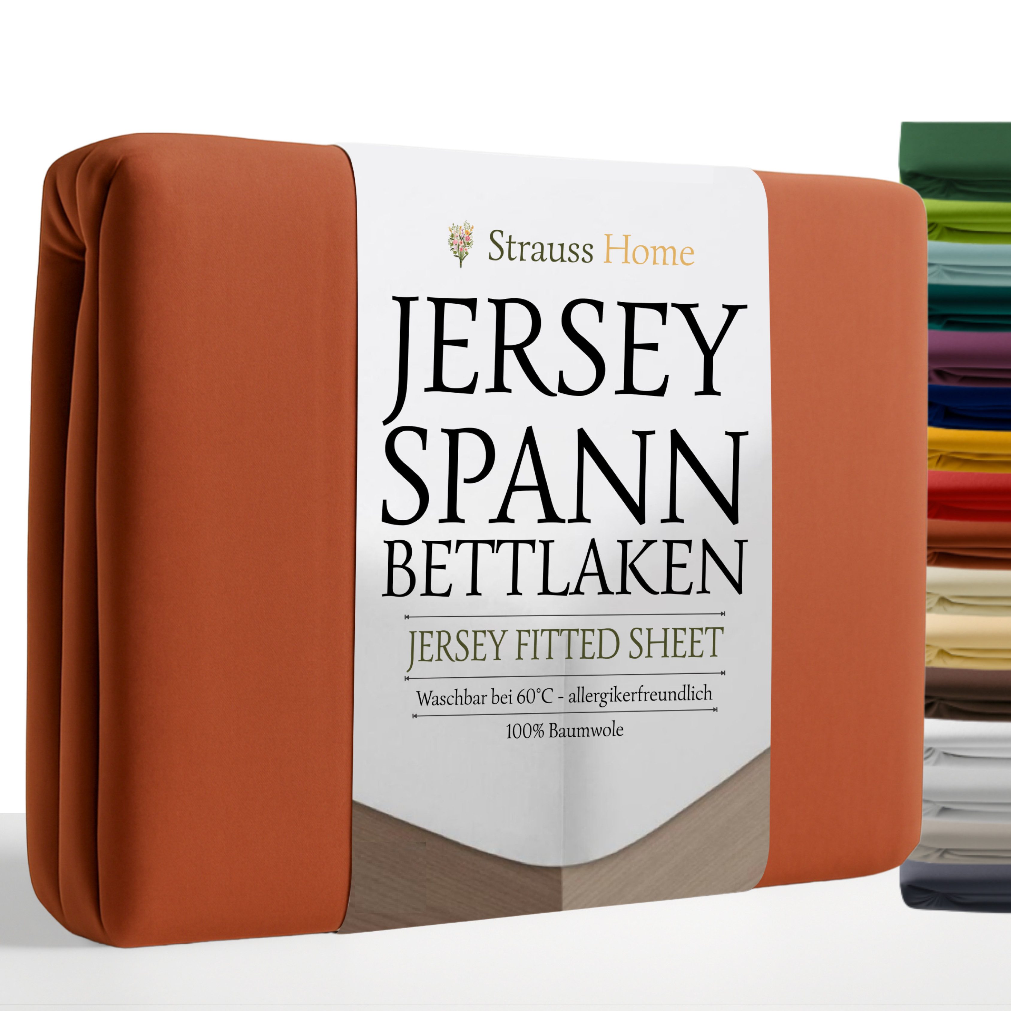 Strauss Home Spannbettlaken Premium, Gummizug: Rundumgummi,