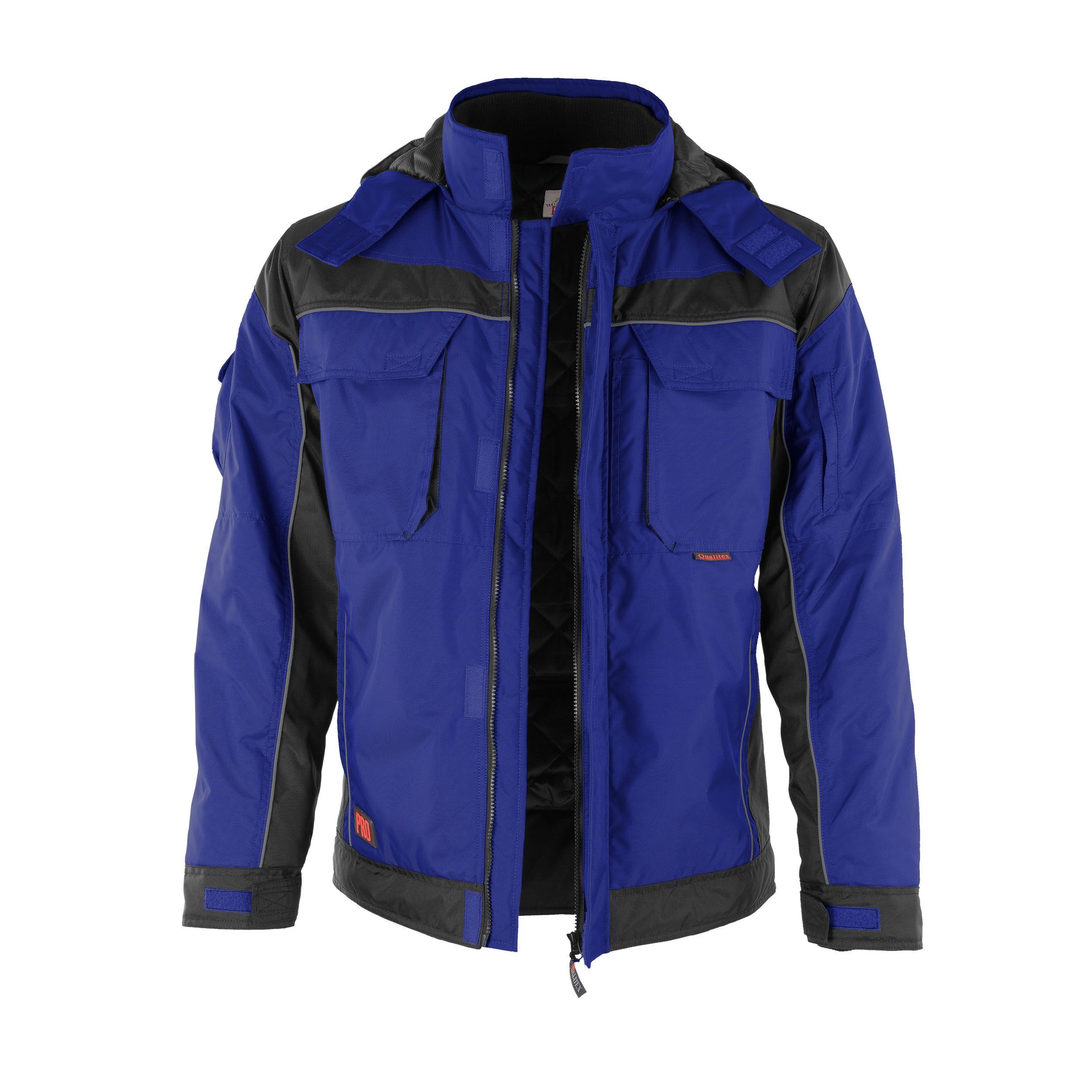 Qualitex Workwear Winterjacke Winterjacke 'PRO' kornblau/schwarz,