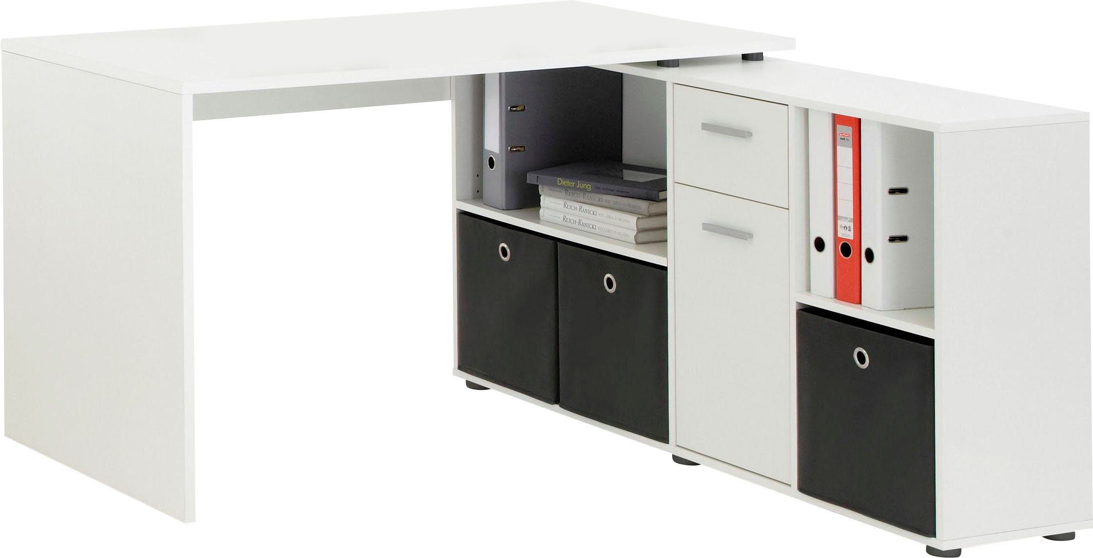FMD Eckschreibtisch Lex, Schreibtisch / Sideboard,