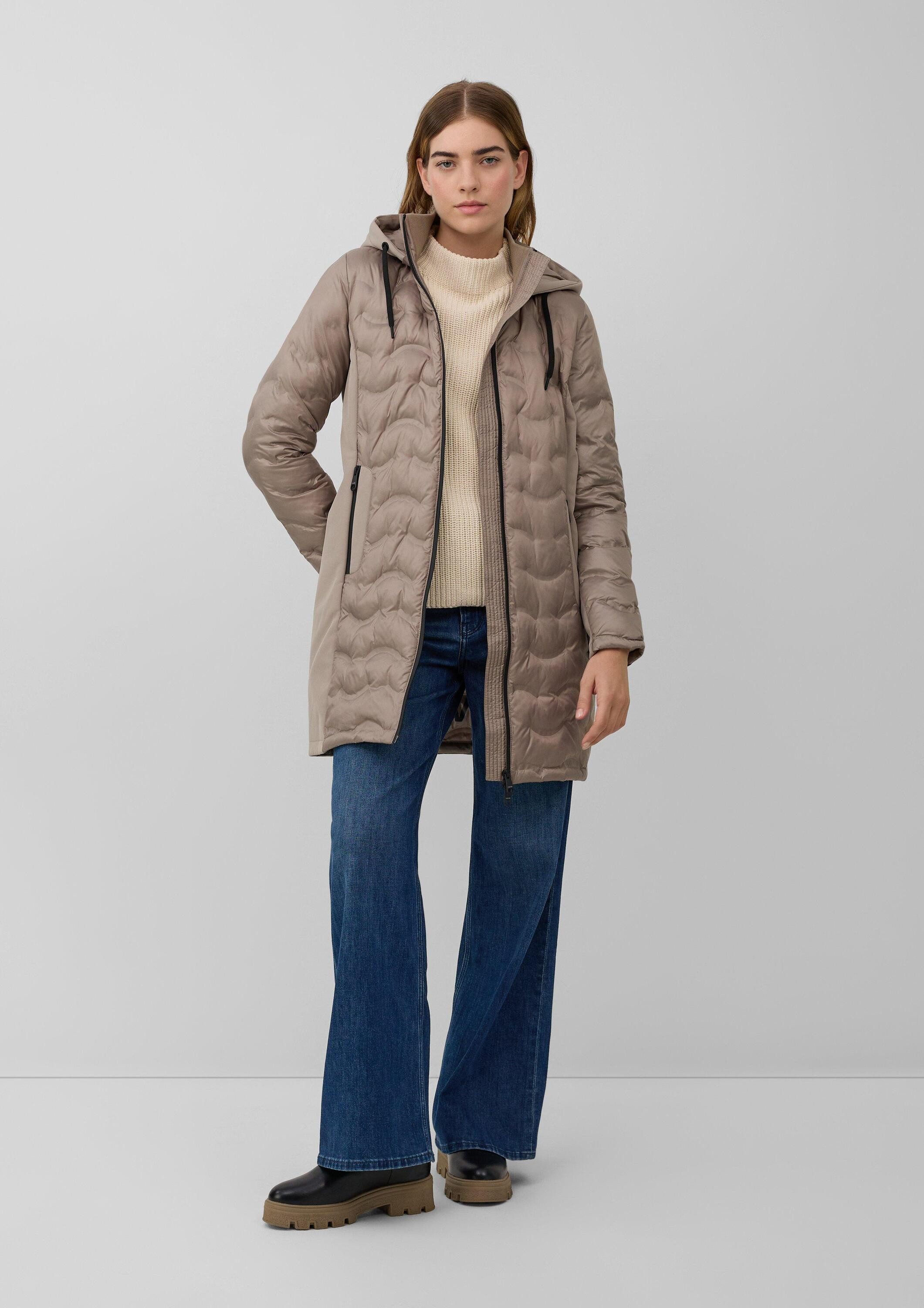 s.Oliver Wintermantel Outdoor-Mantel Softshell-Mantel mit Stehkragen