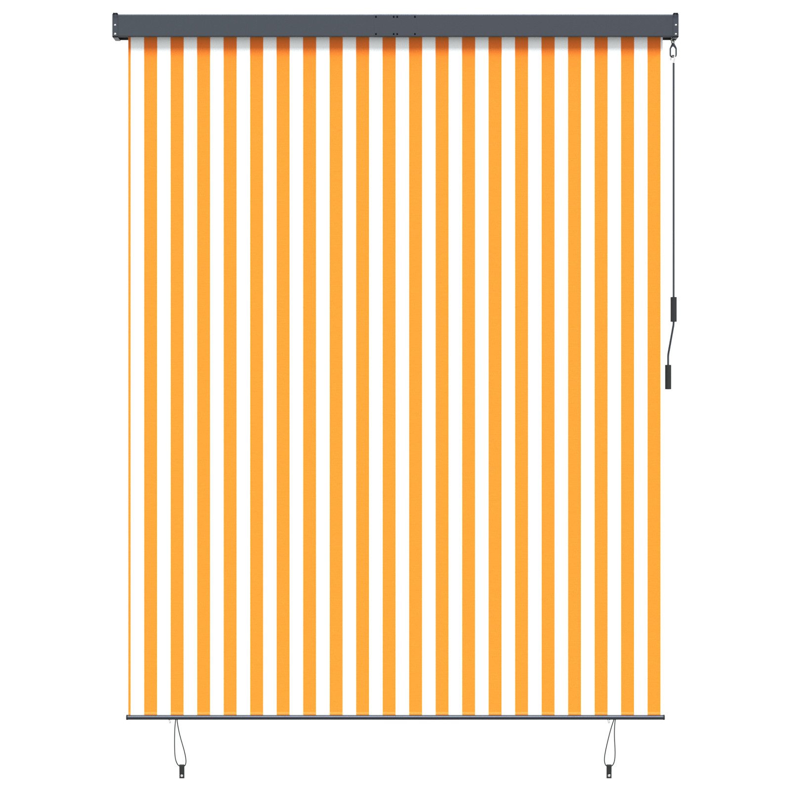 Rollo Outdoor Rollo Gestreift Verstellbar Orange