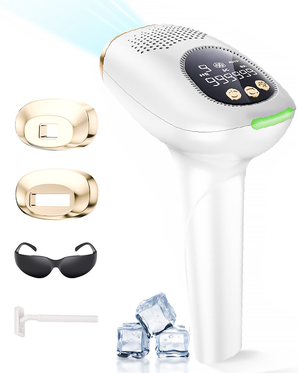 7MAGIC IPL-Haarentferner Laser Haarentfernung mit Einfrierpunktfunktion,