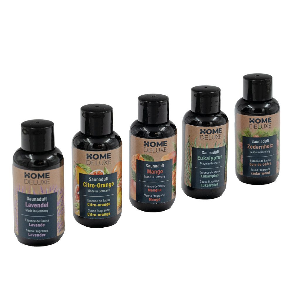 HOME DELUXE Sauna-Aufgussset Saunaduft 5er Set