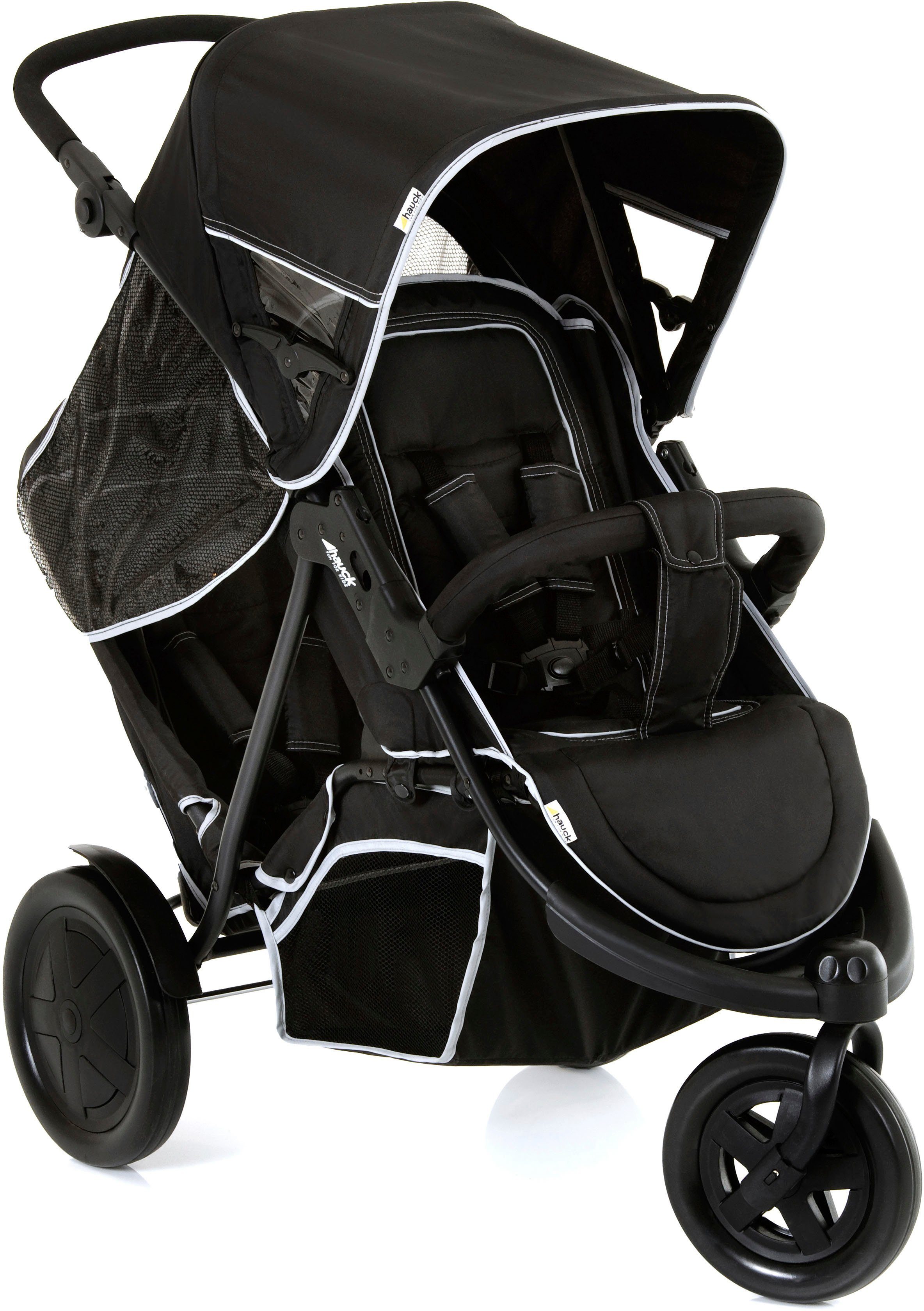 Hauck Geschwisterwagen Freerider black, mit schwenk-