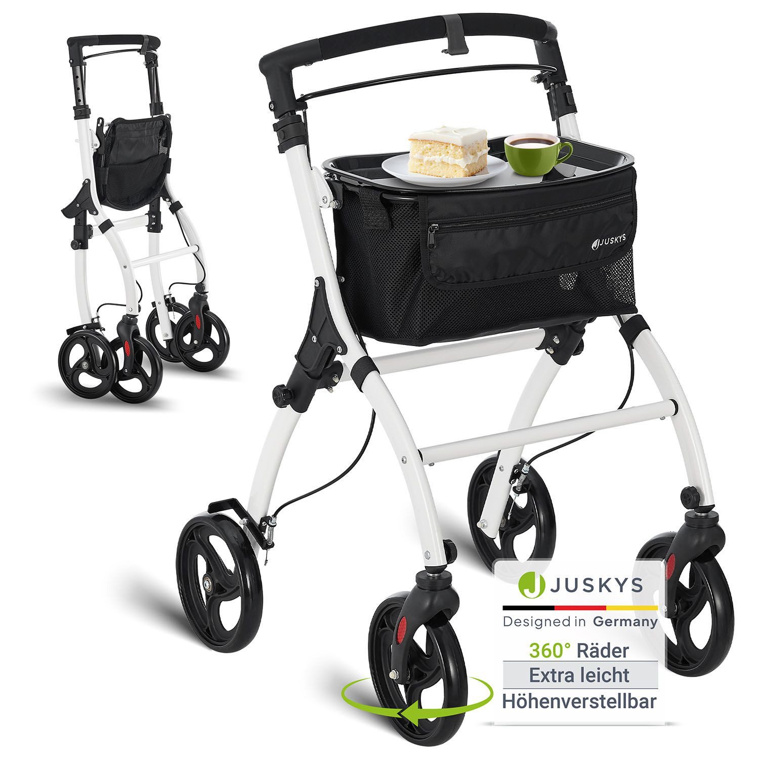 Juskys Indoor-Rollator Aktiv, für die Wohnung,