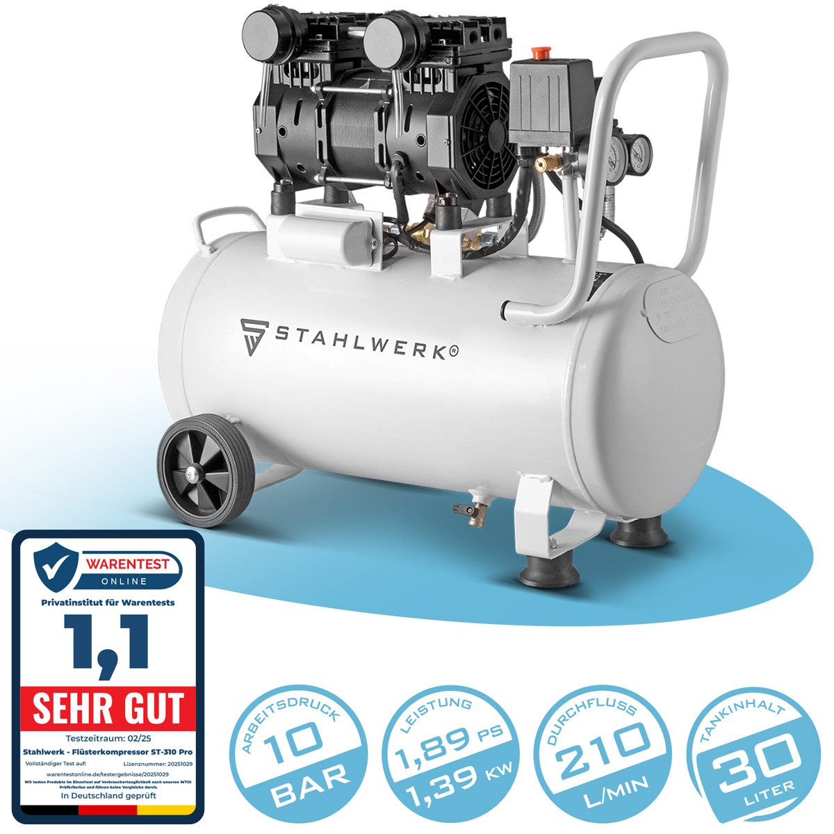 STAHLWERK Kompressor Kompressor ST-310 Pro mit
