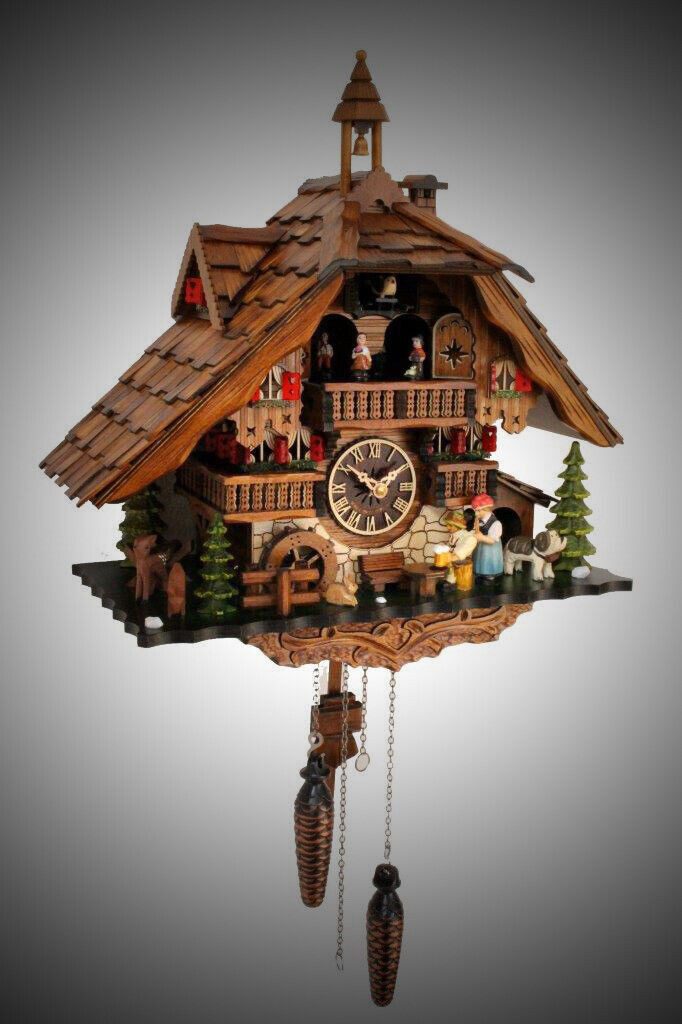 Clockvilla Hettich-Uhren Wanduhr Schwarzwälder Kuckucksuhr