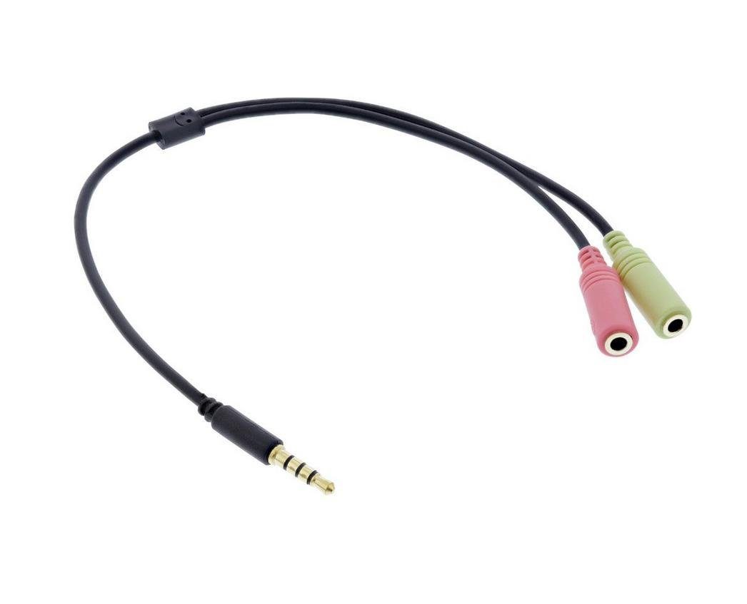 Inline InLine® Audio Headset Adapterkabel, 3,5mm