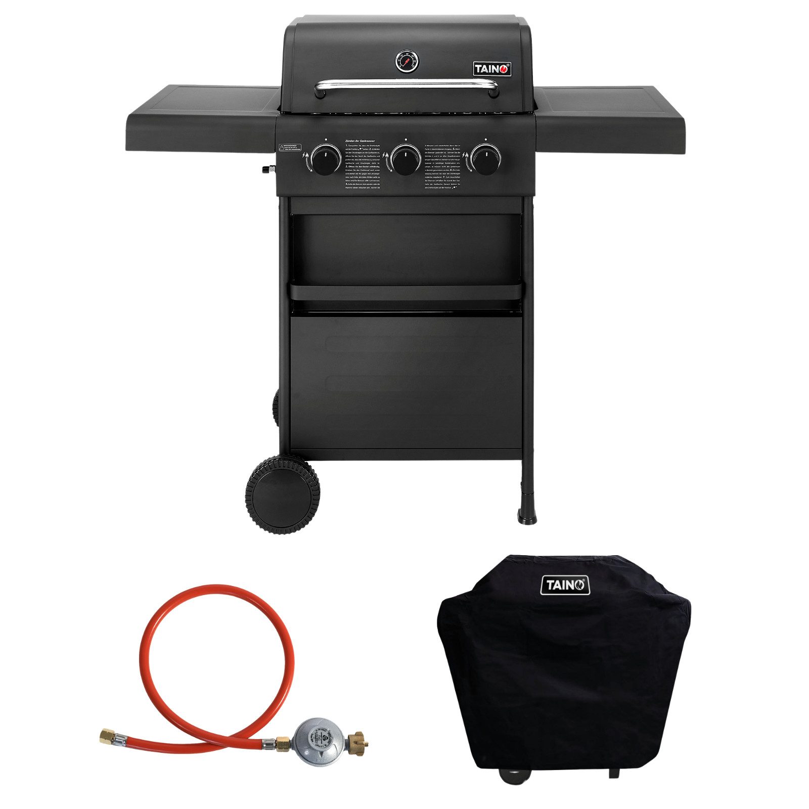 TAINO Gasgrill Compact 3+0, Gasgrill mit
