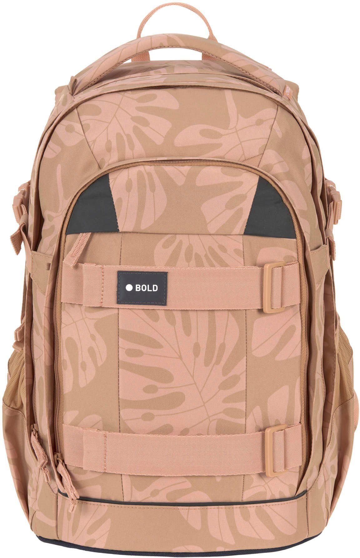 LÄSSIG Schulrucksack Origin Bold, leaves caramel,