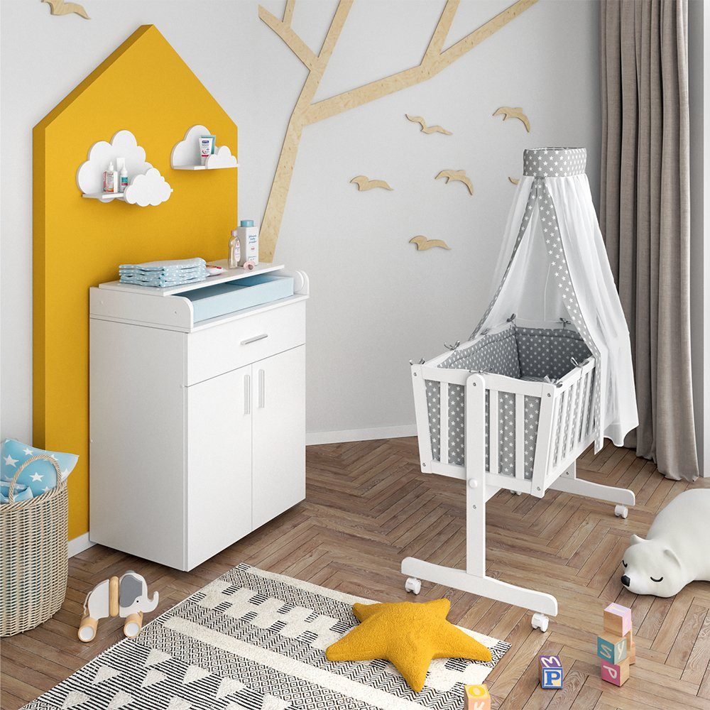 VitaliSpa® Babybett Noah, Weiß, 40x90 mit