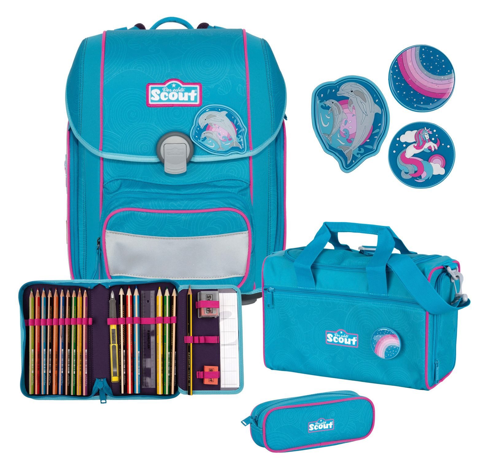 Scout Schulranzen Genius Set 4-teilig (Set,