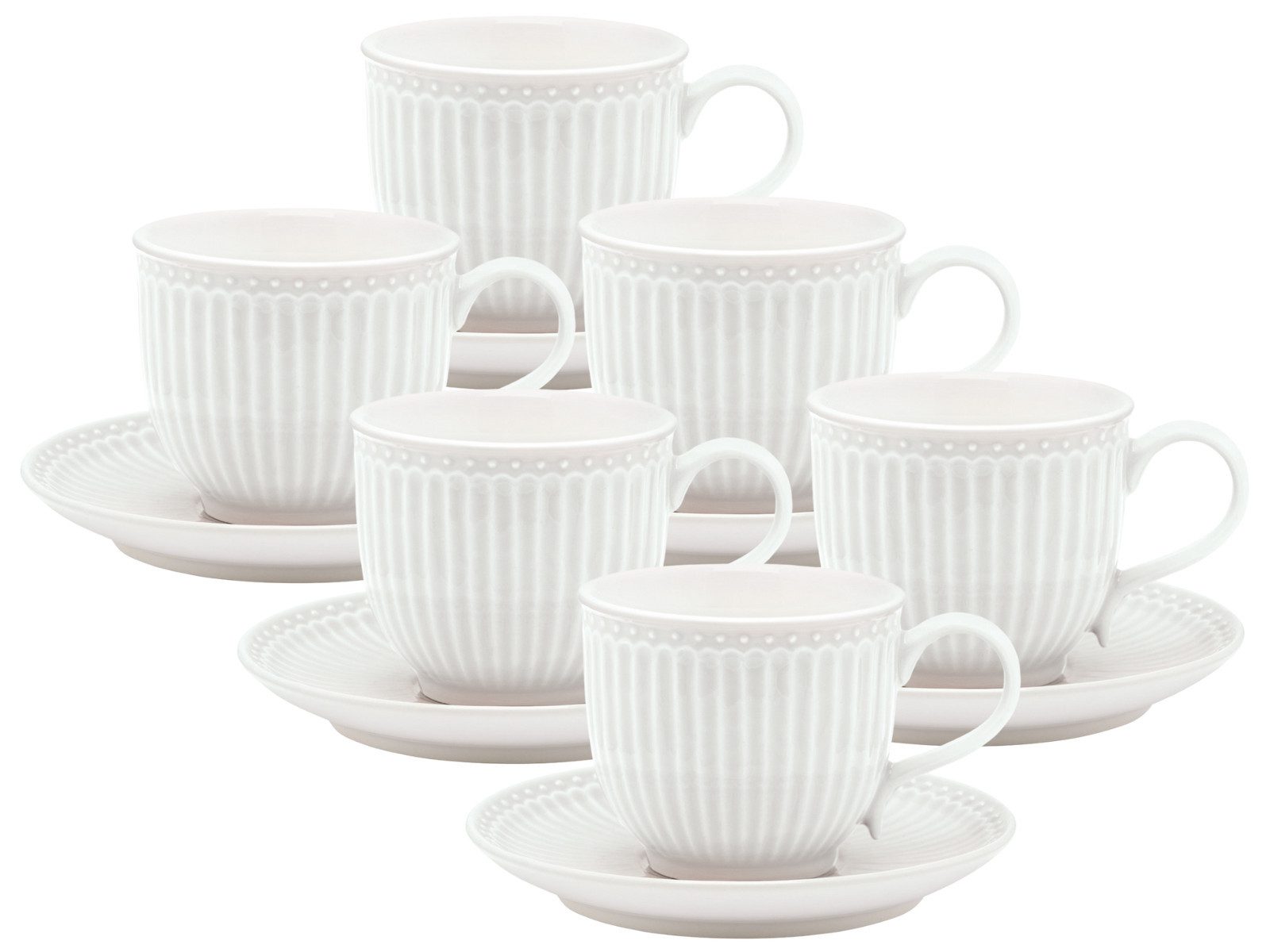 Greengate Tasse Alice Tasse mit Untertasse