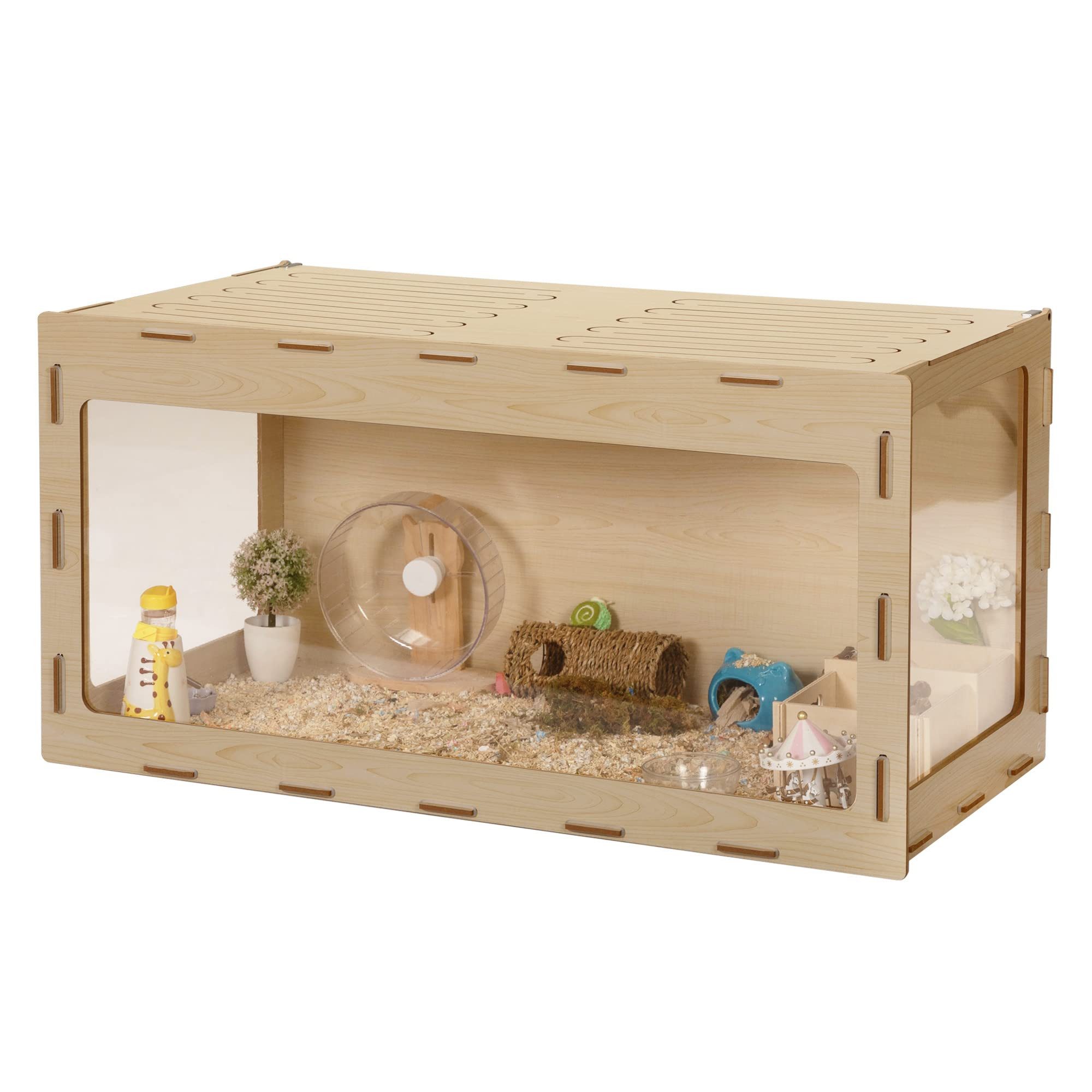 FURPAL Kleintierkäfig aus MDF mit Acrylfenster