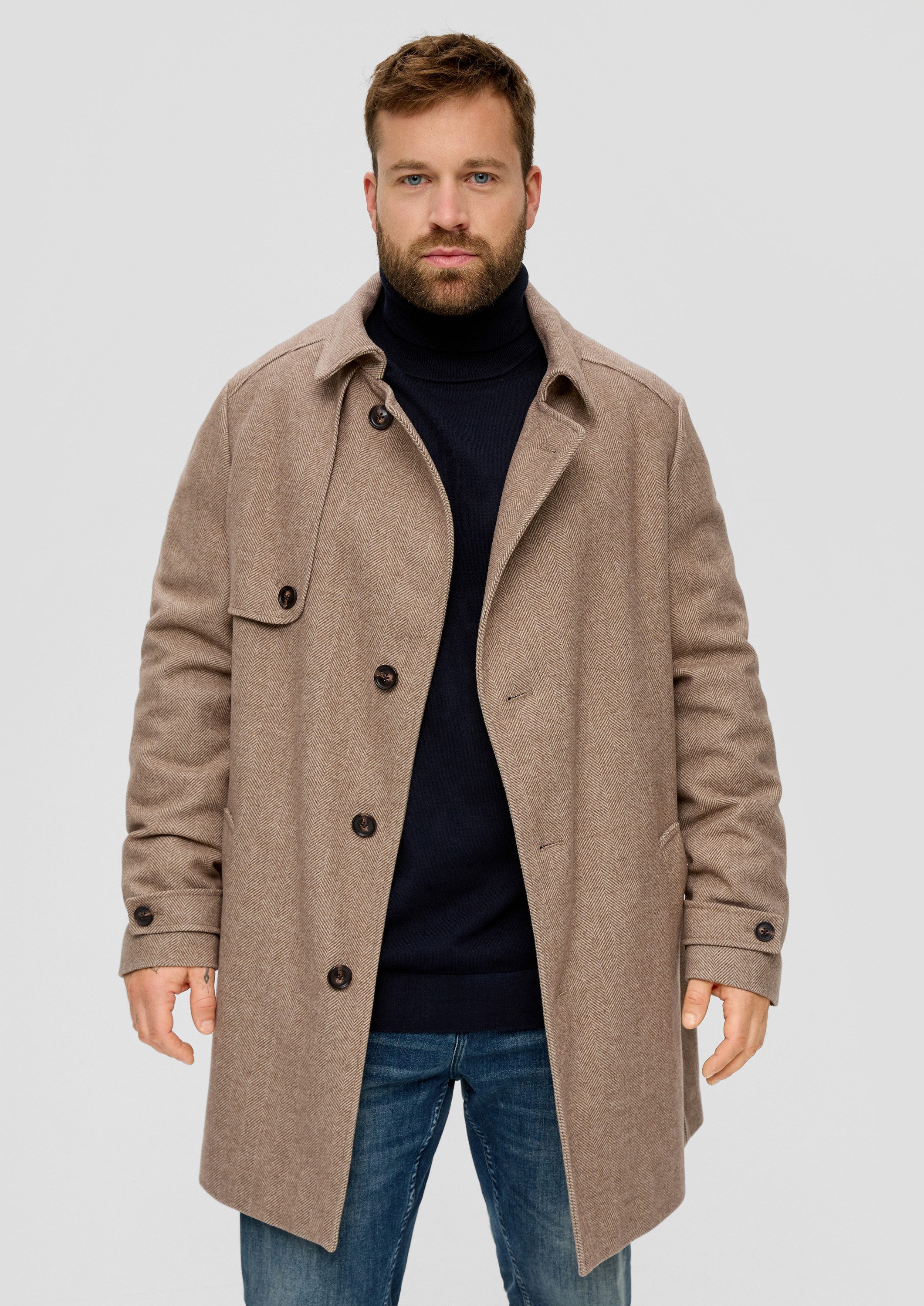 s.Oliver Funktionsmantel Outdoor-Mantel Gefütterter Mantel aus