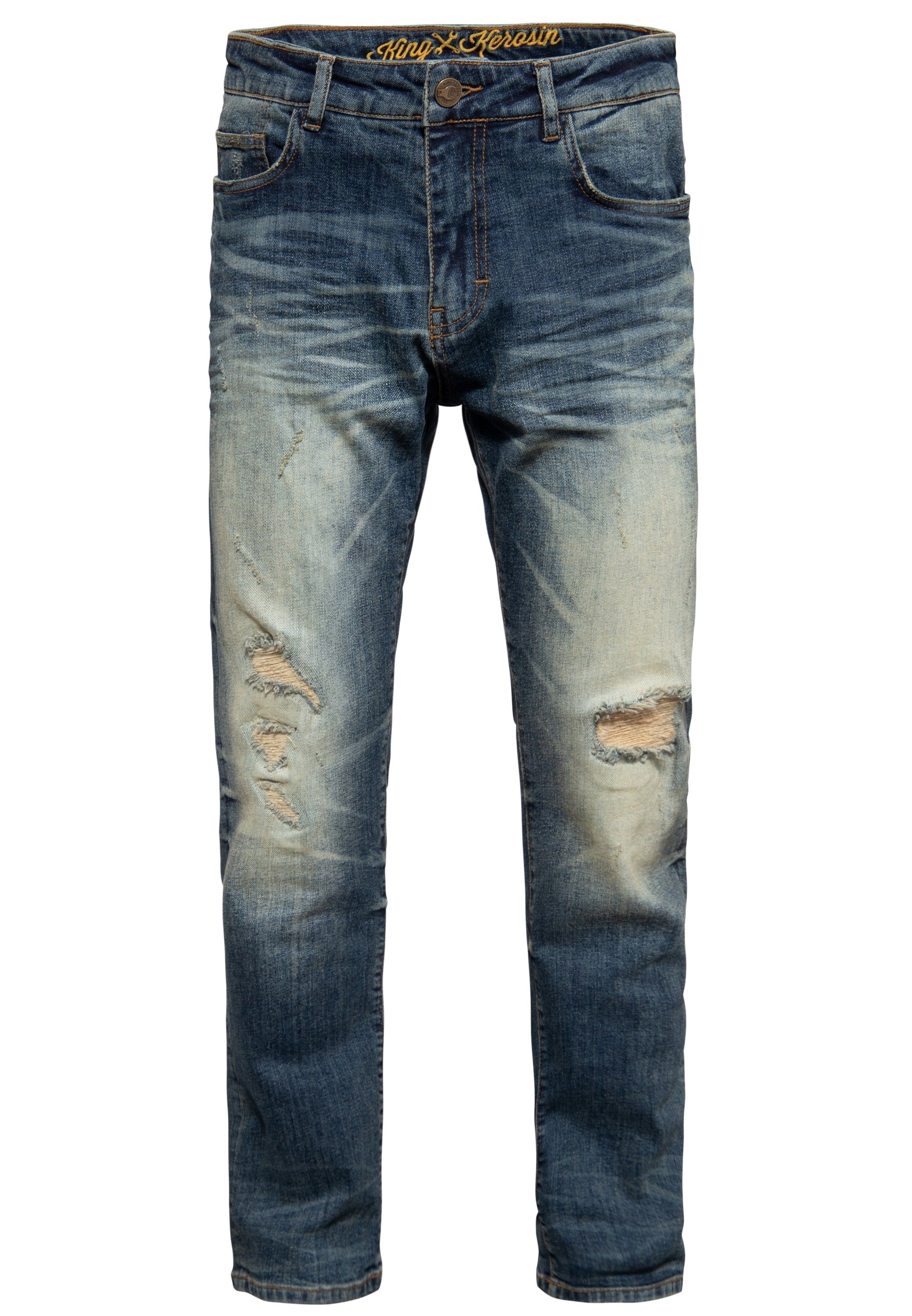 KingKerosin Gerade Jeans Robin Vintage Wash