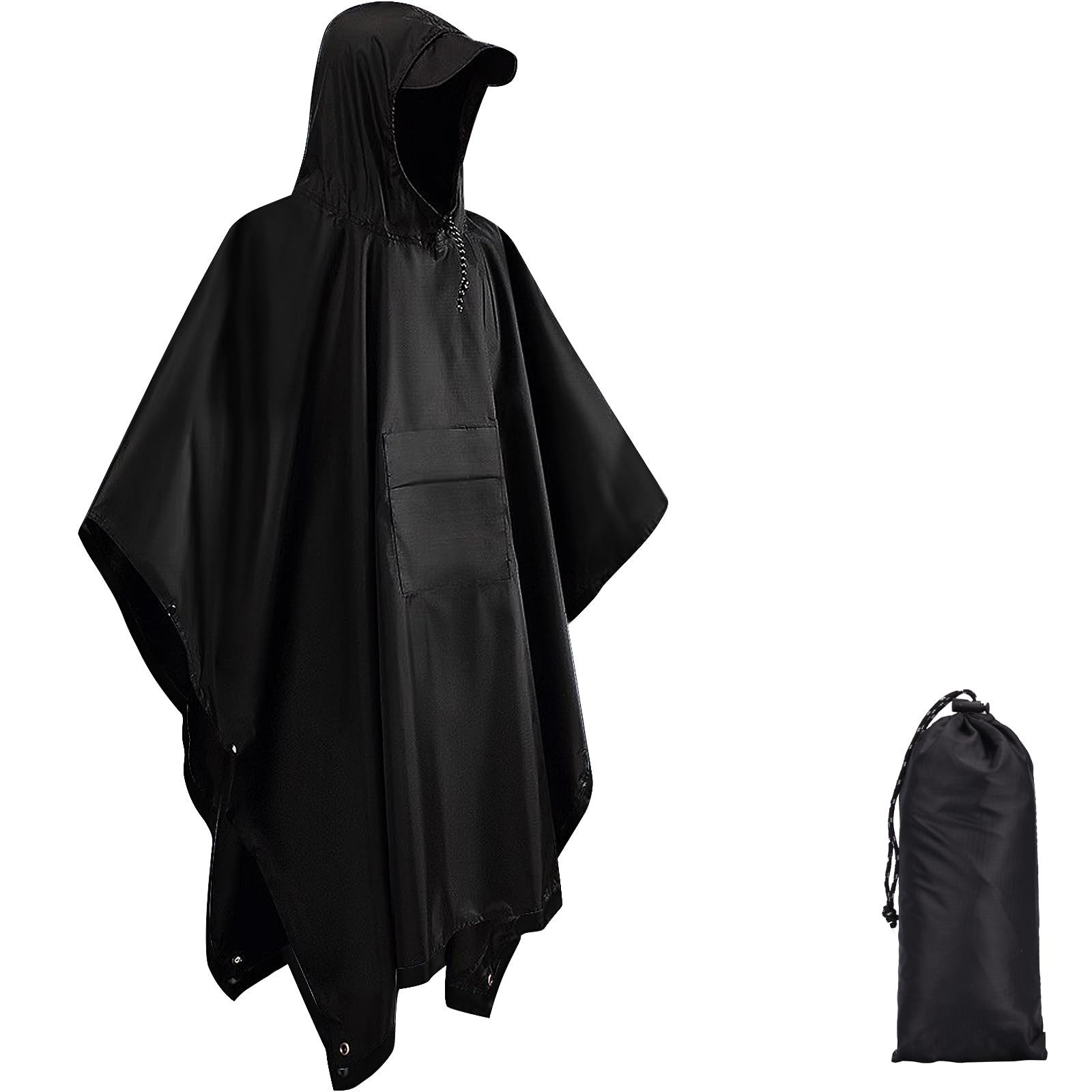 Kityhome Regenponcho Regenjacke, 3-in-1 Herren Damen