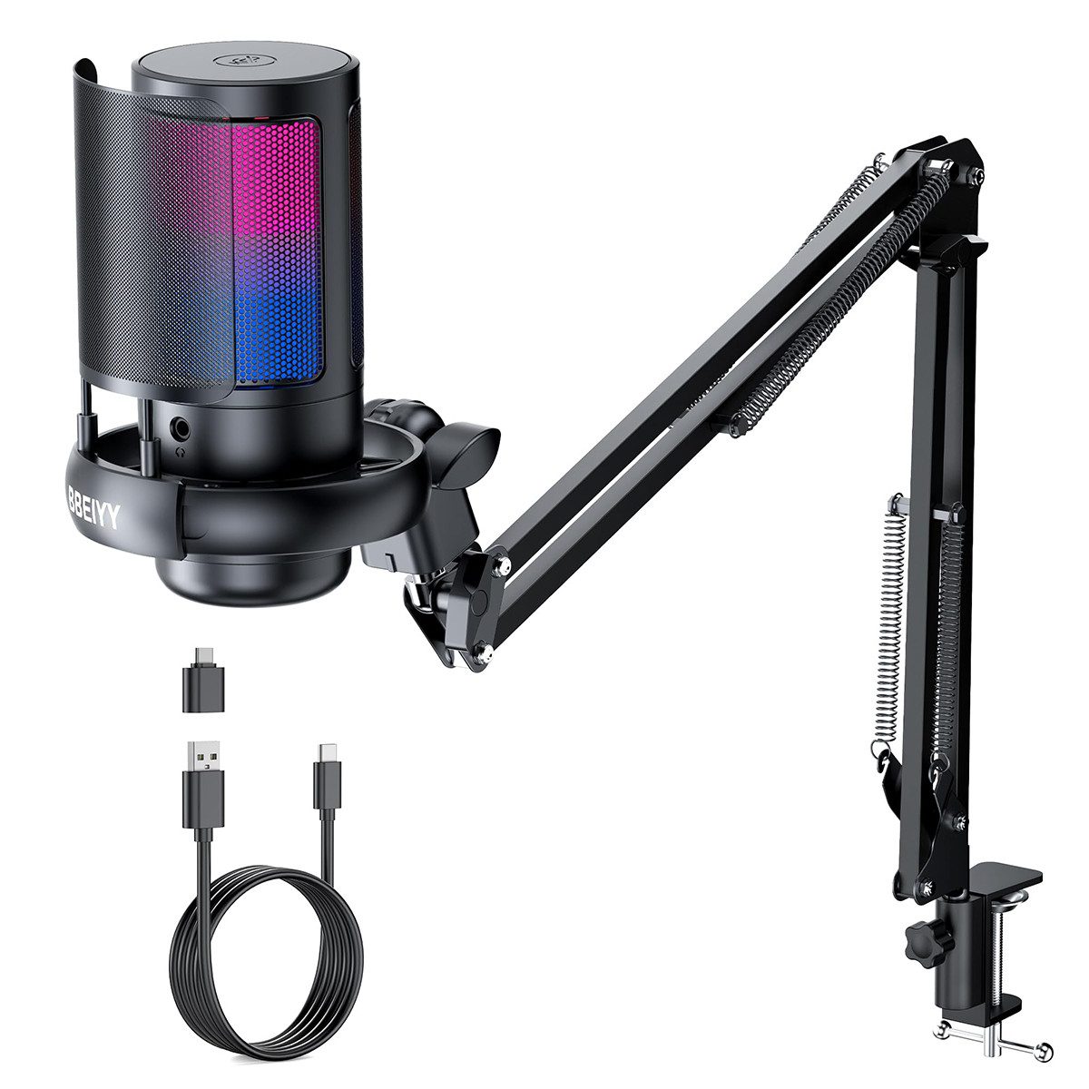 Welikera Mikrofon Gaming-Mikrofon PC mit Arm