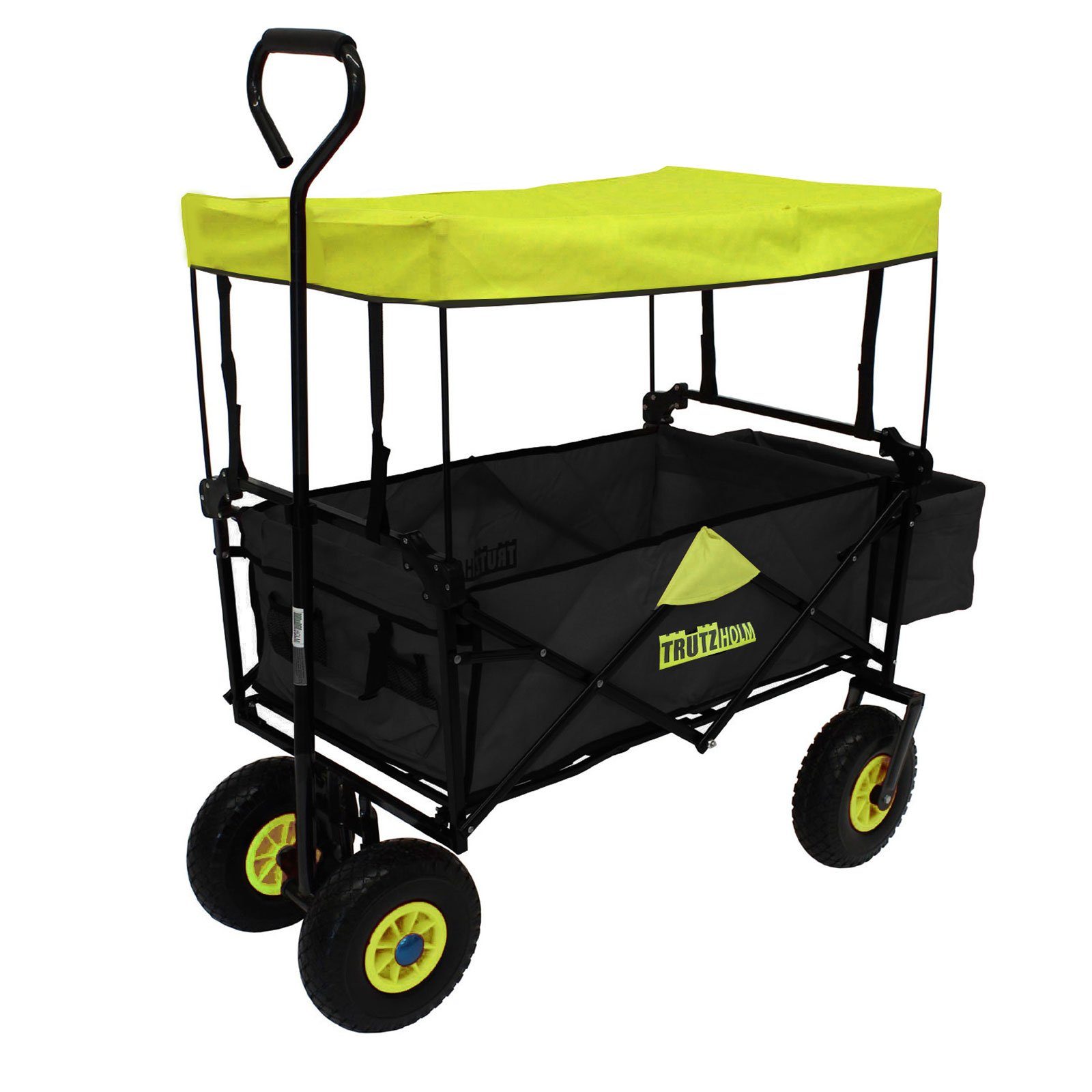 TRUTZHOLM Bollerwagen Faltbarer Bollerwagen mit Vollgummi-Rädern,