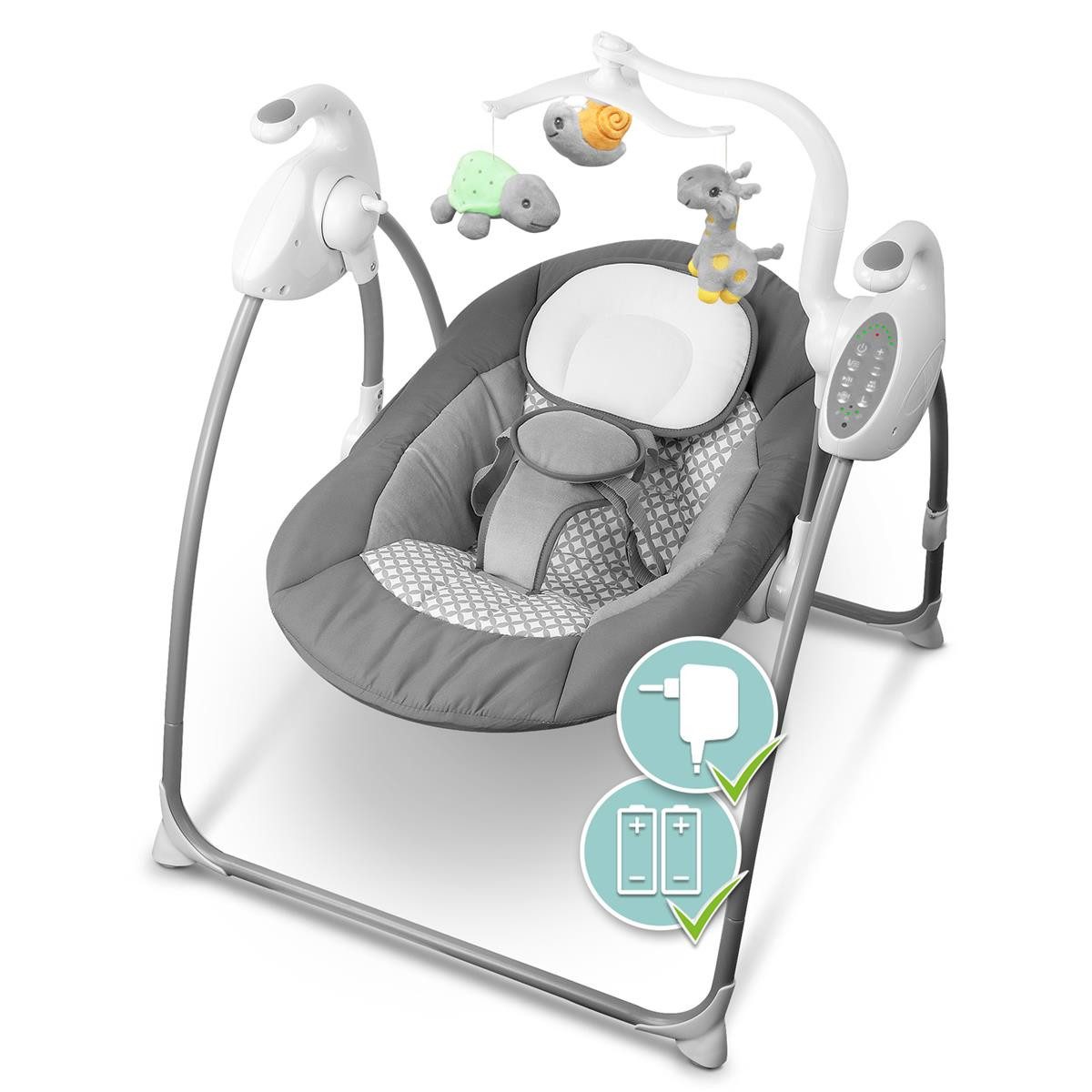 HEIMWERT Babyschaukel Babywippe mit Sound elektrisch