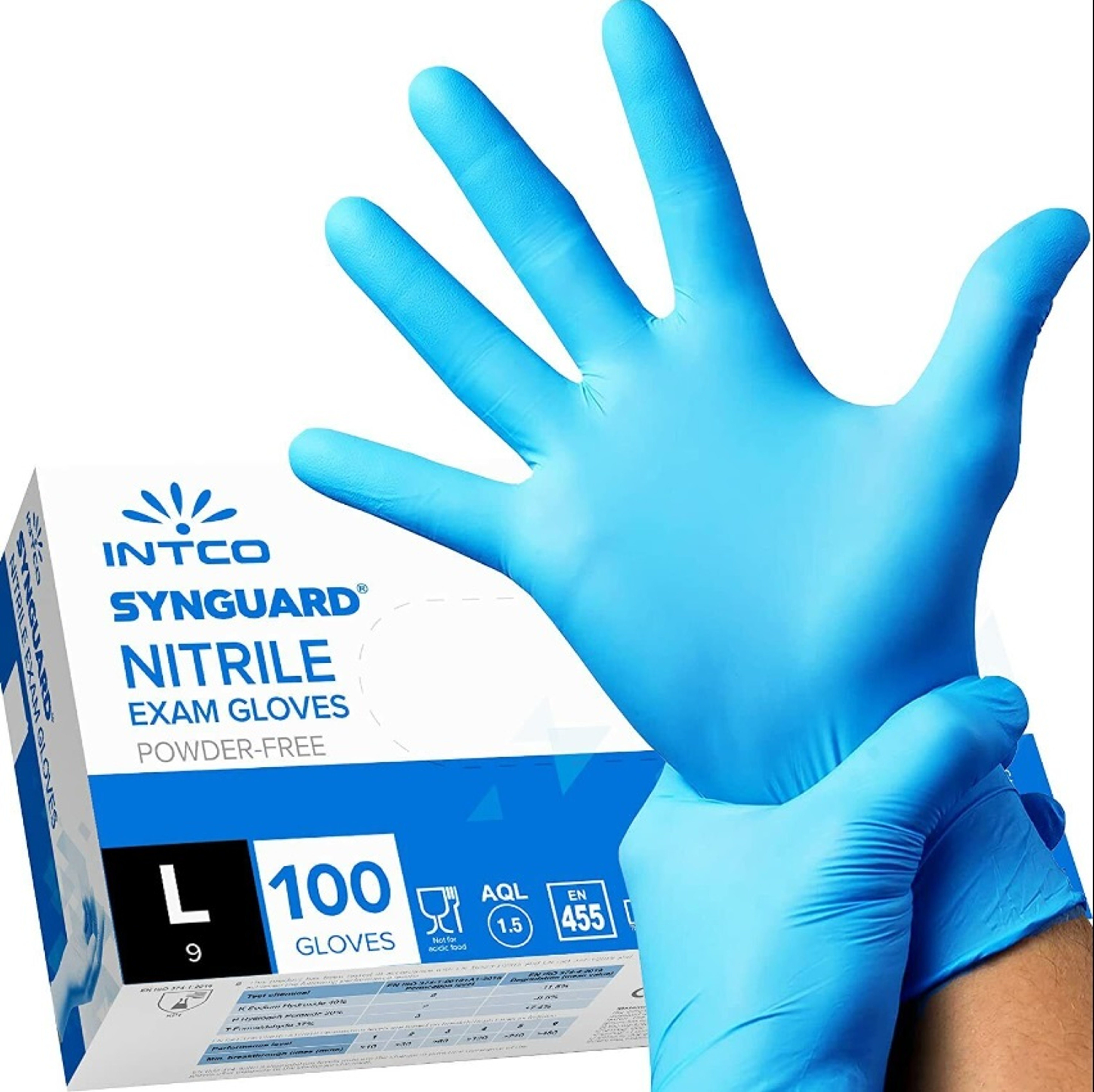 INTCO Nitril-Handschuhe Medical Einmalhandschuhe (Gummihandschuhe, 100-St.,